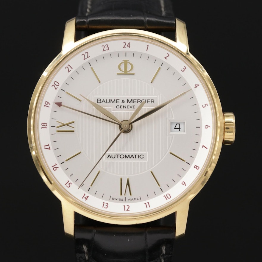 Baume & Mercier Classima GMT 18K Gold Automatic Wristwatch