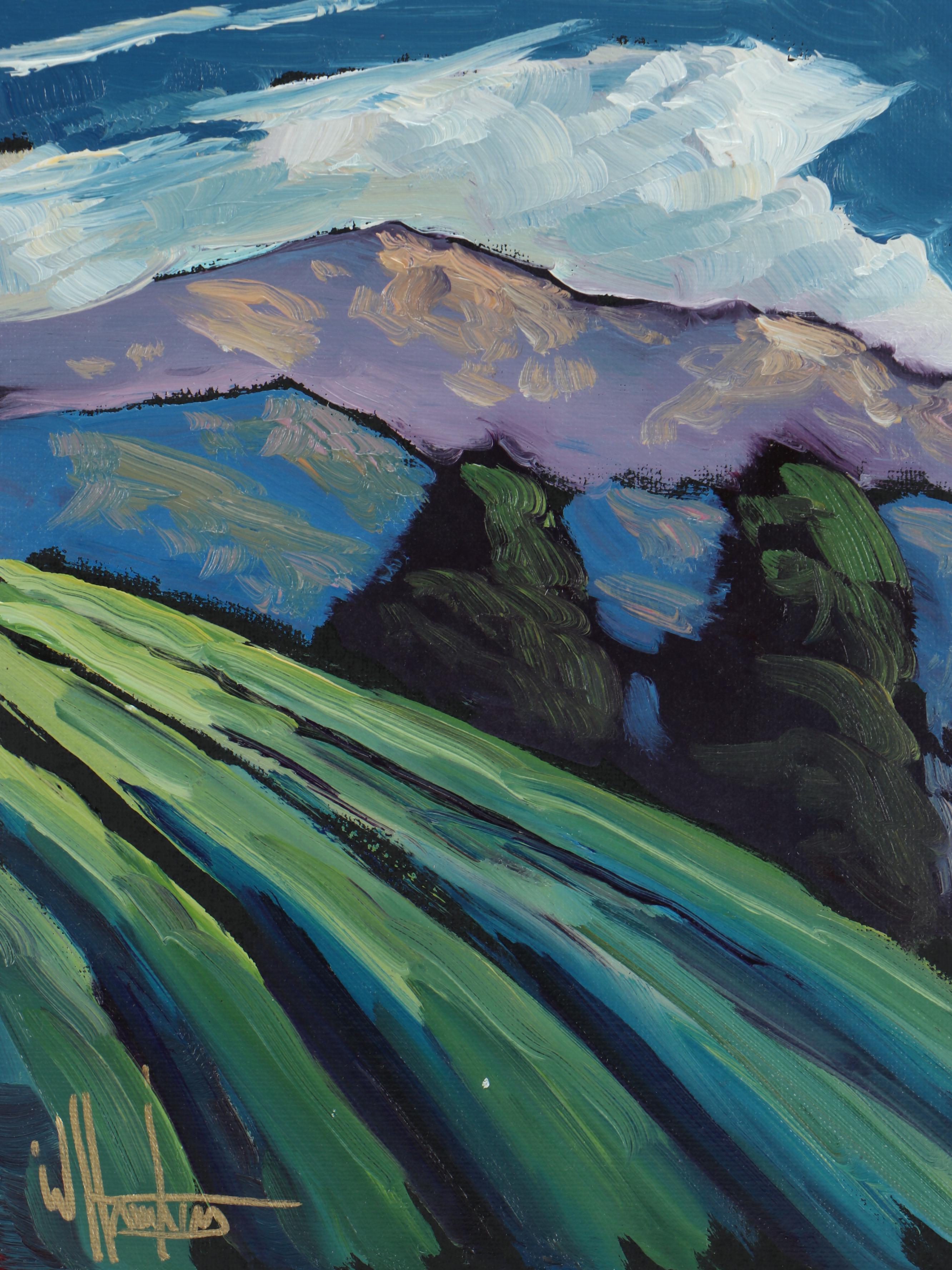 William Hawkins Landscape Oil Painting "Falling Scene"