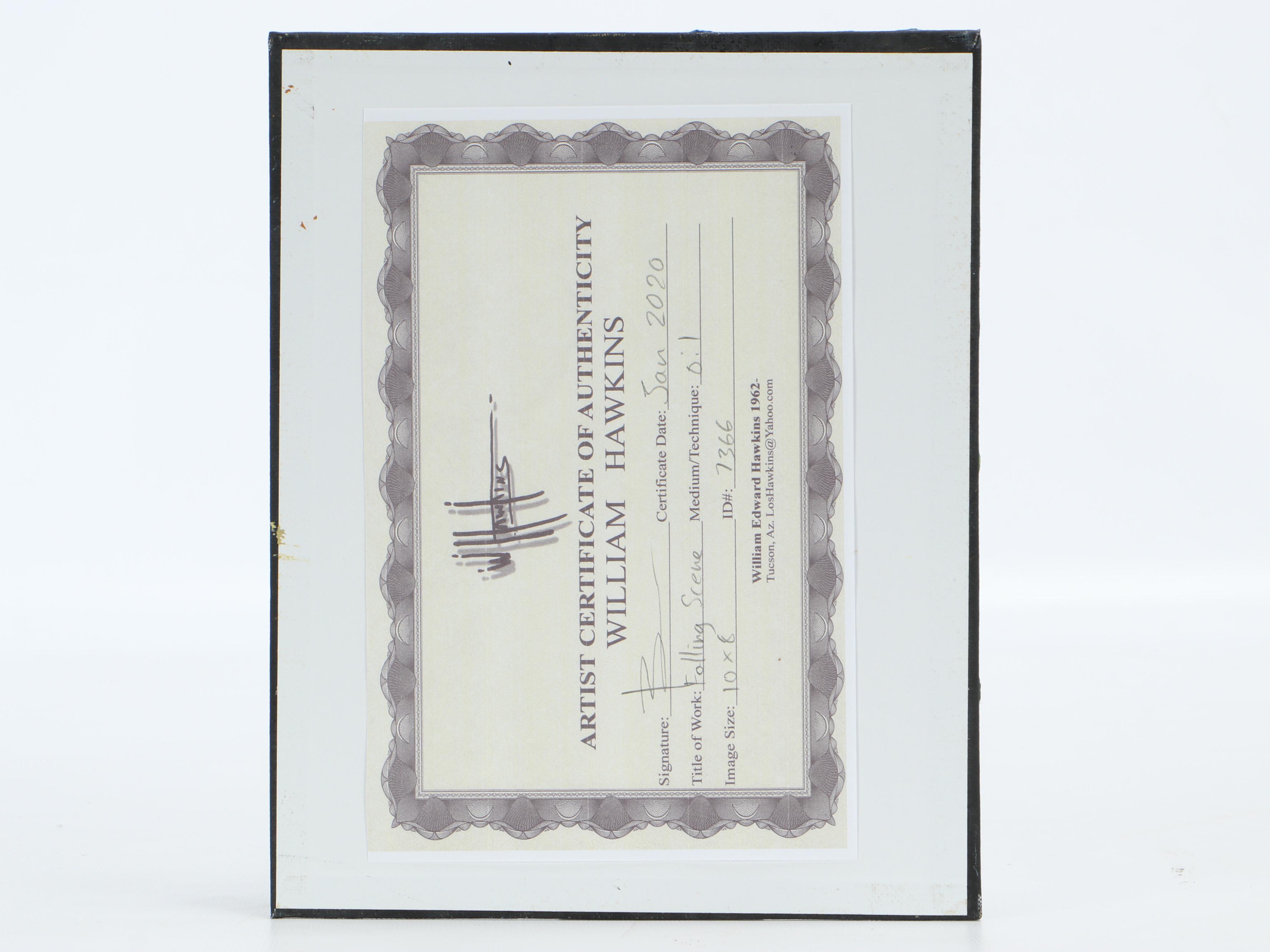 William Hawkins Landscape Oil Painting "Falling Scene"