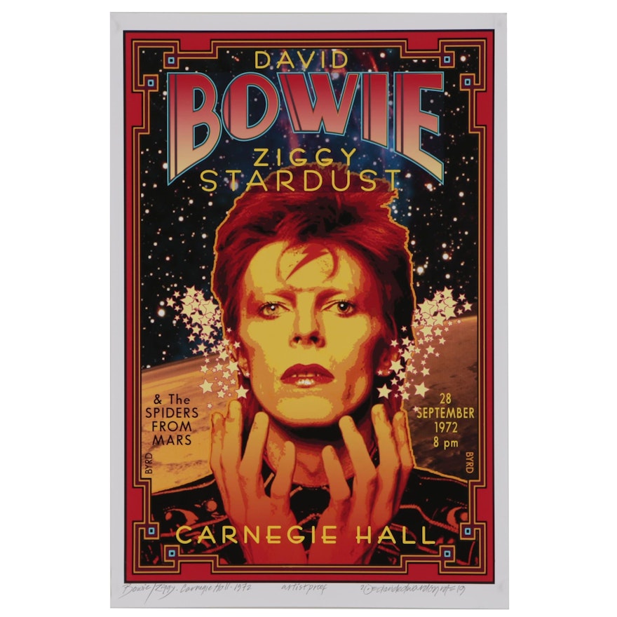 David Edward Byrd Giclée Poster "Bowie/Ziggy at Carnegie Hall 1972," 2019