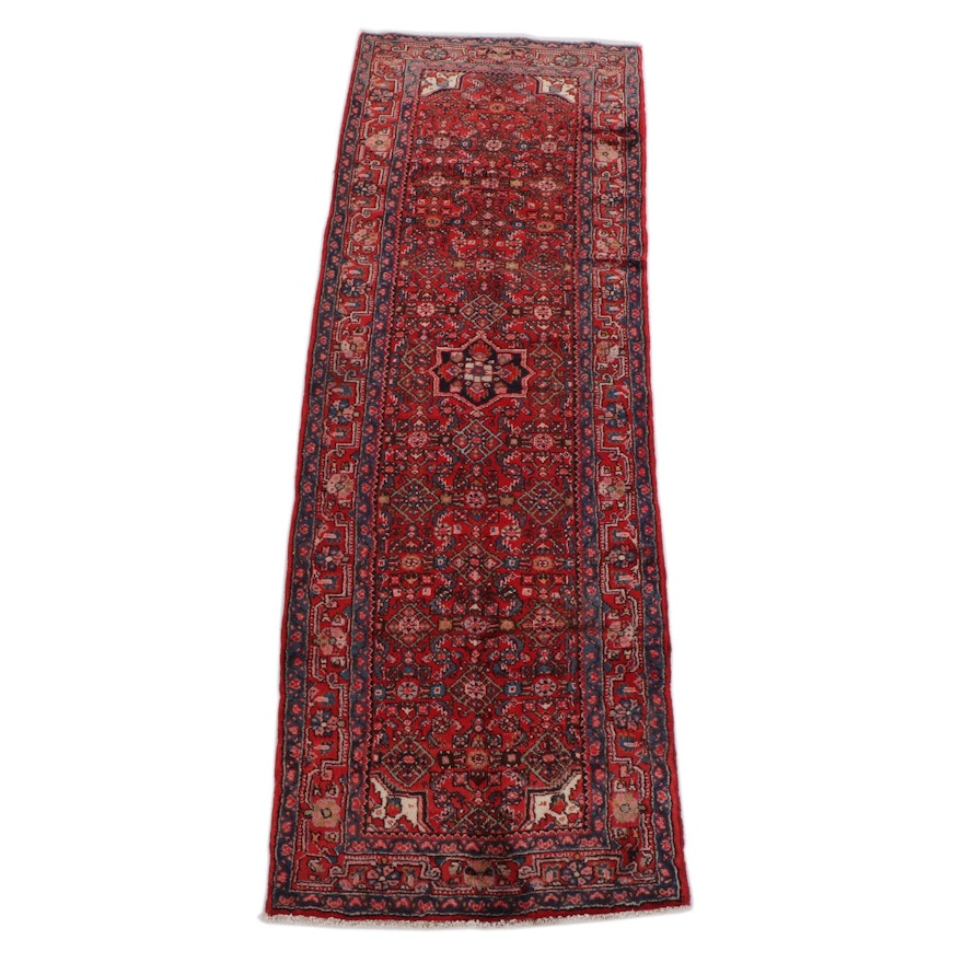 3'7 x 10'9 Hand-Knotted Persian Gogarjin Wool Long Rug