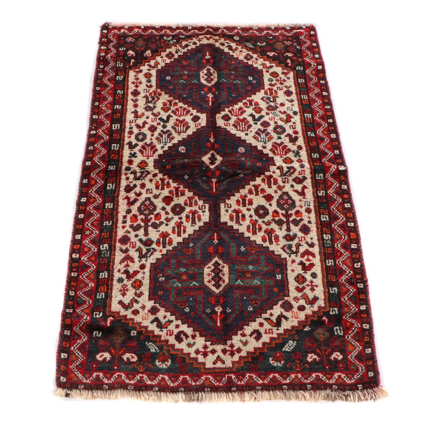 2'10 x 5'0 Hand-Knotted Persian Yalameh Wool Rug