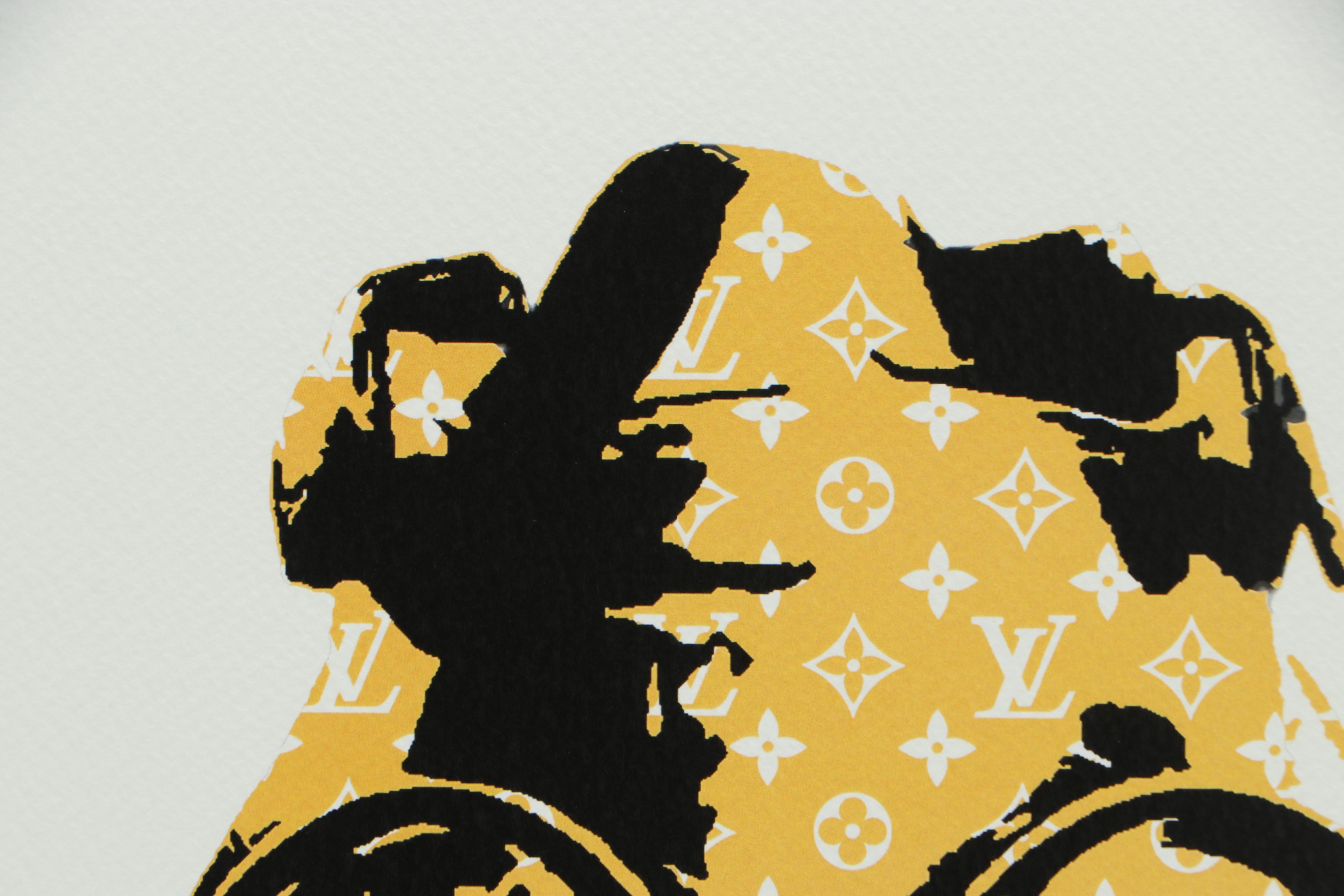 Death NYC Pop Art Offset Lithograph of Louis Vuitton Gas Mask