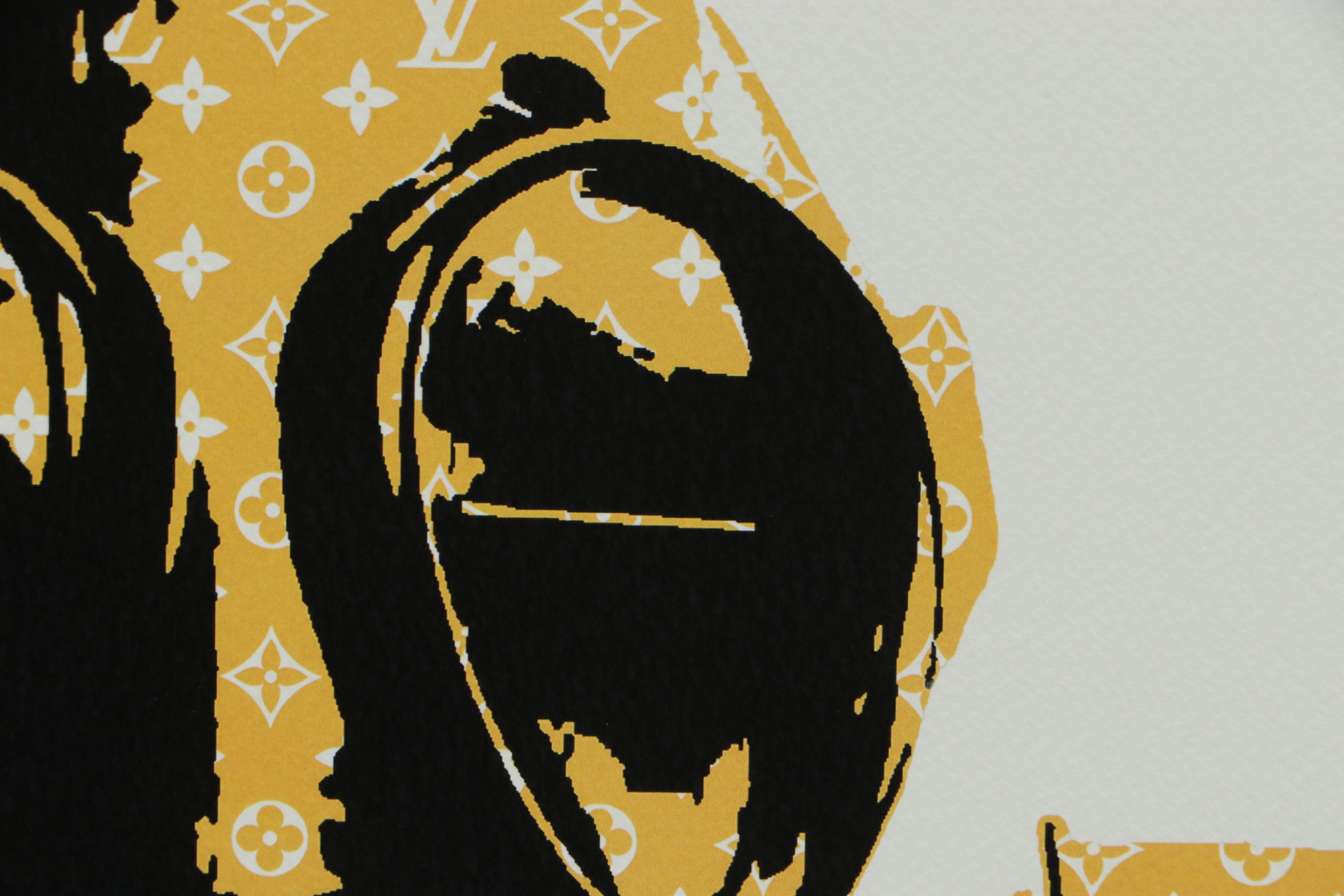 Death NYC Pop Art Offset Lithograph of Louis Vuitton Gas Mask