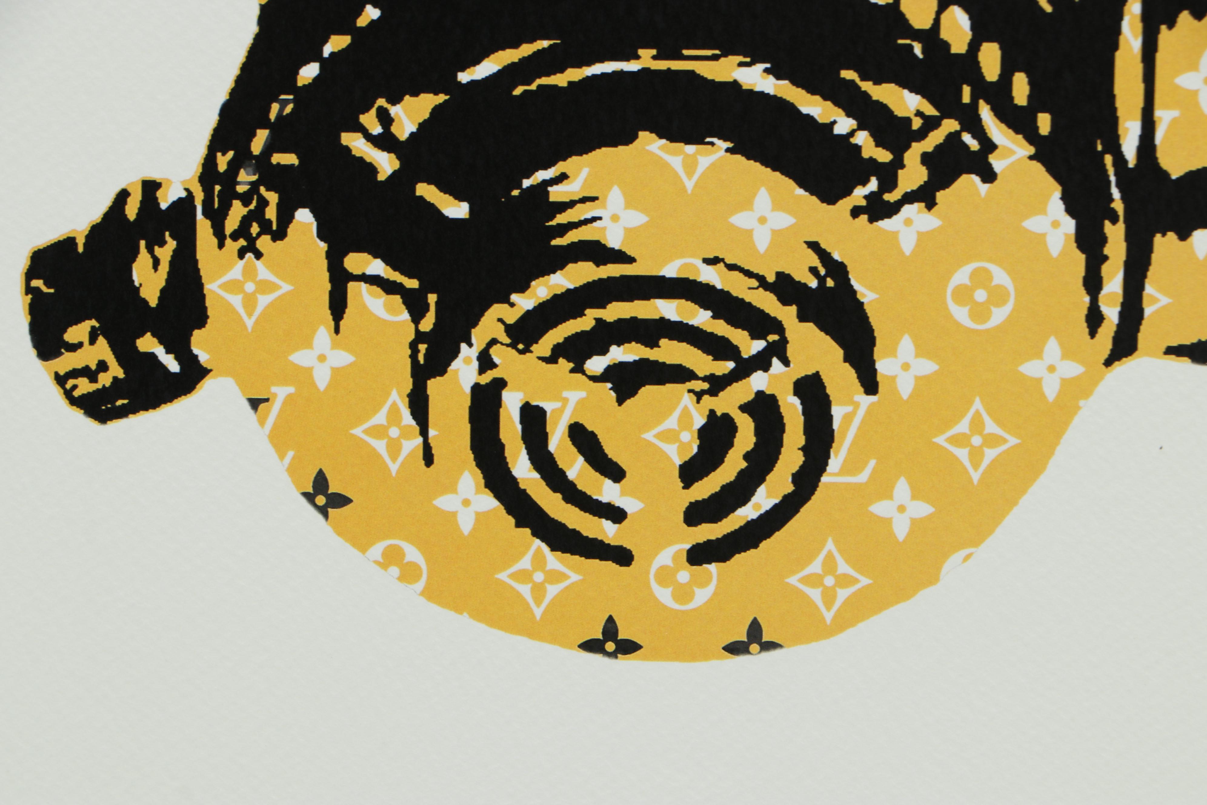 Death NYC Pop Art Offset Lithograph of Louis Vuitton Gas Mask