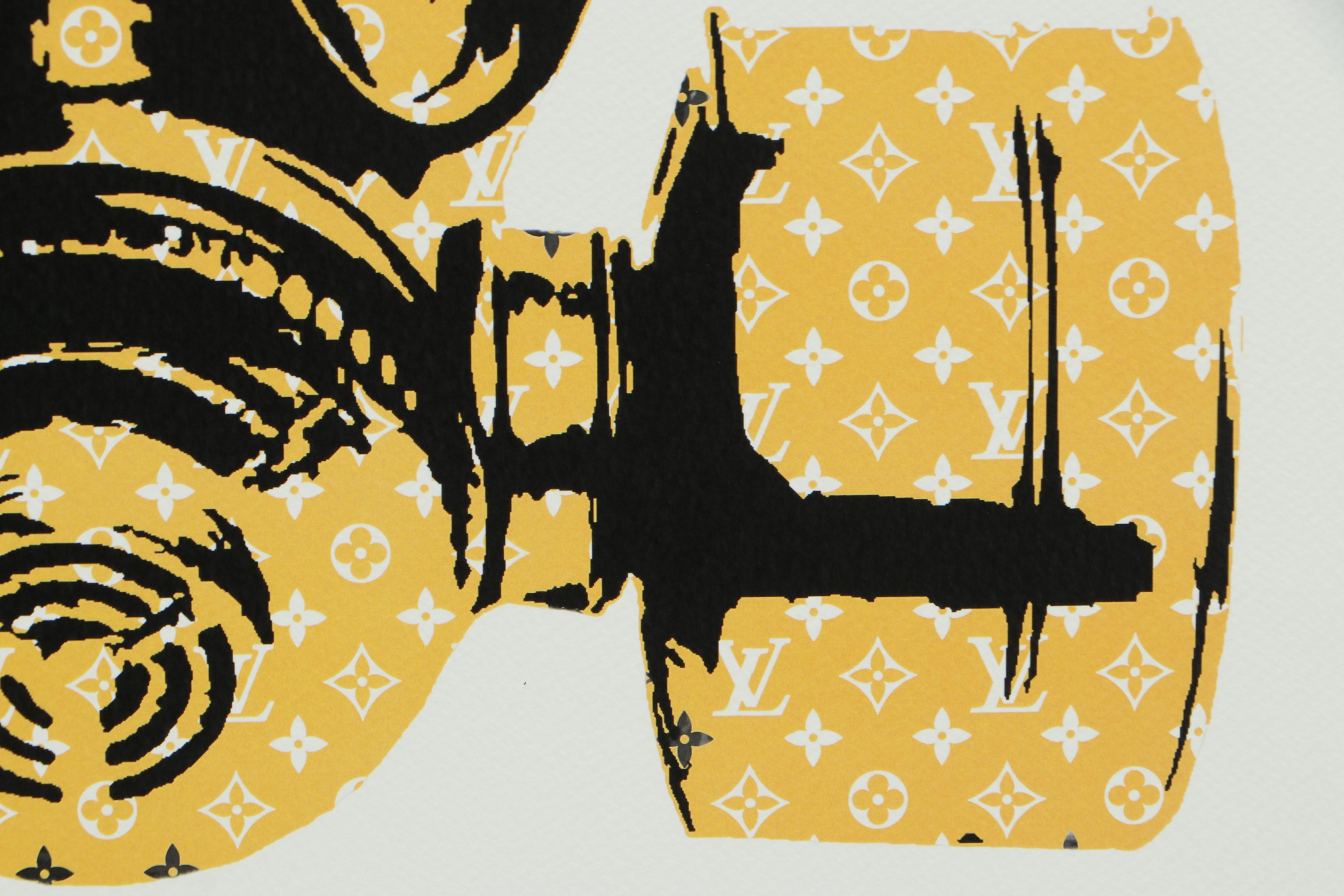 Death NYC Pop Art Offset Lithograph of Louis Vuitton Gas Mask