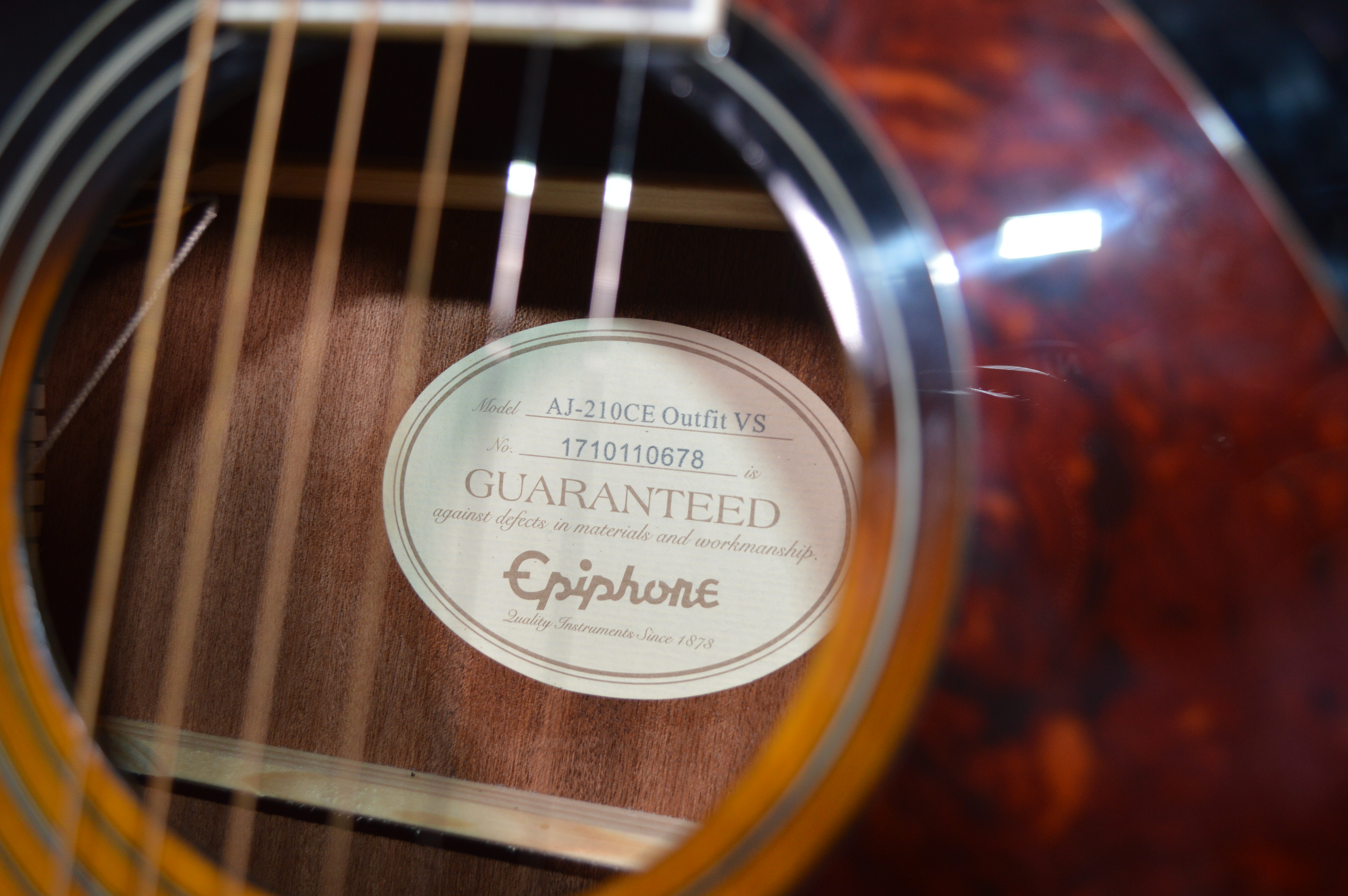 Epiphone AJ-210CE Outfit Acoustic-Electric Guitar and Hard Carrying Case