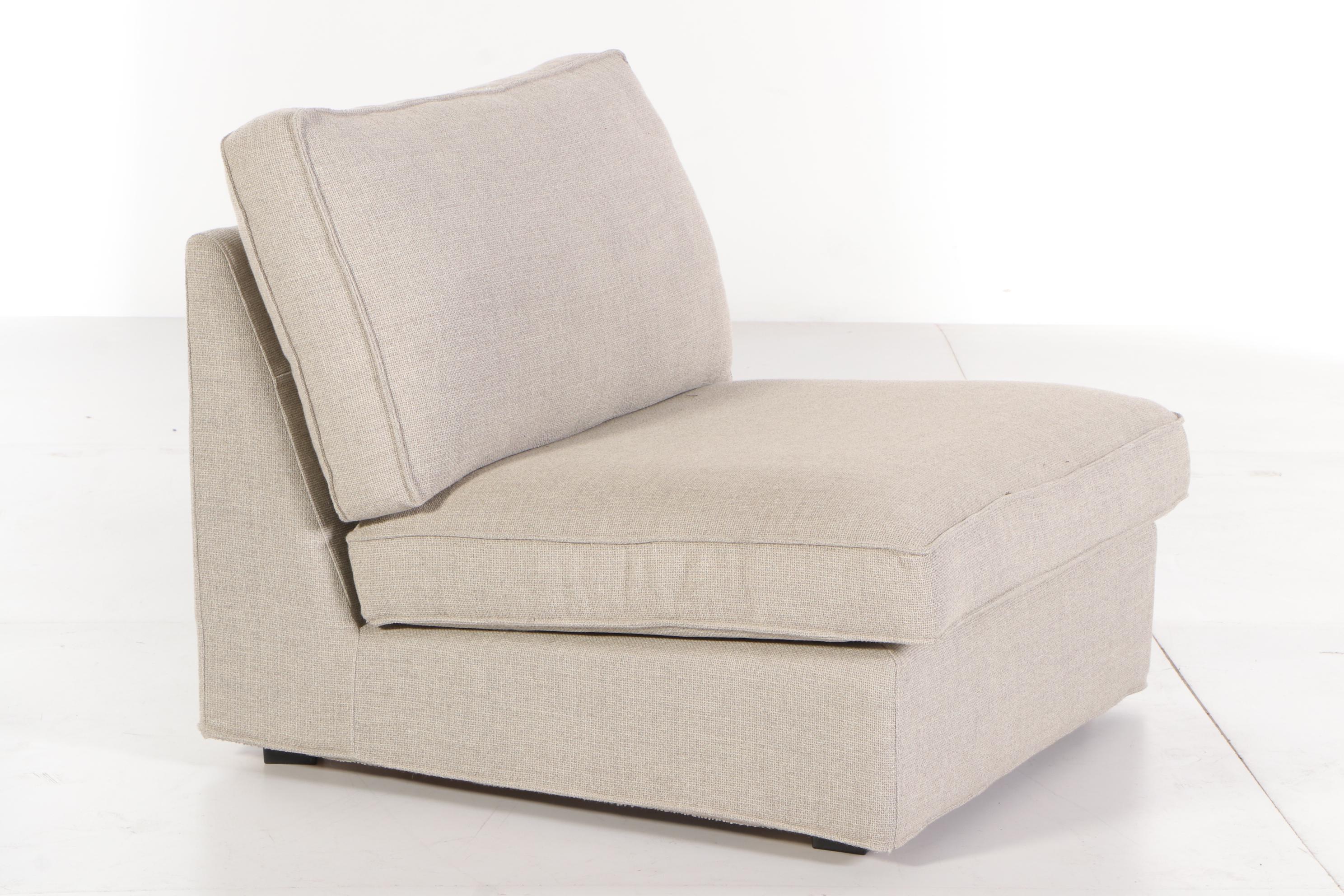 IKEA "Kivik" Armless Chair and Ottoman