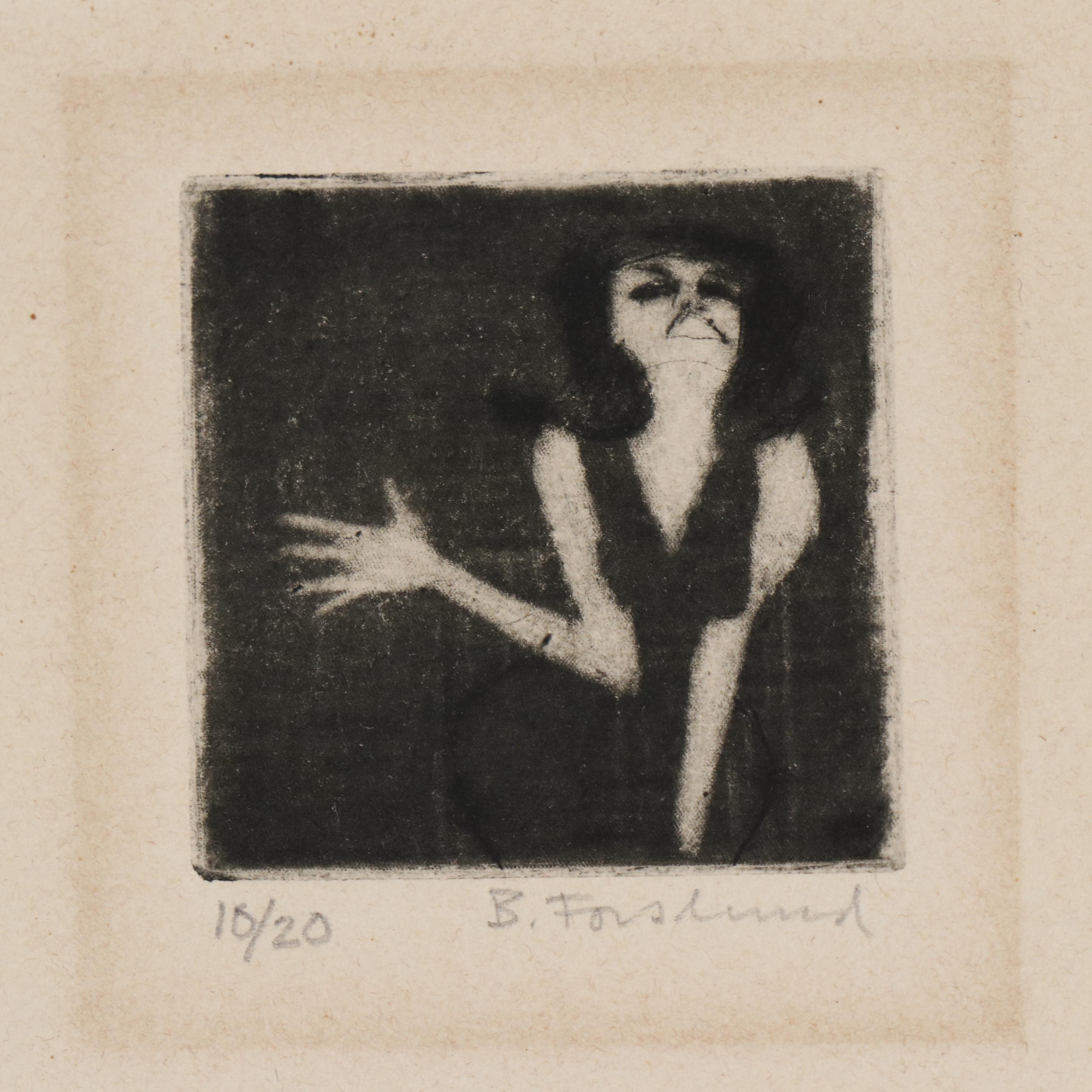 Barbara Forslund Miniature Drypoint Etchings