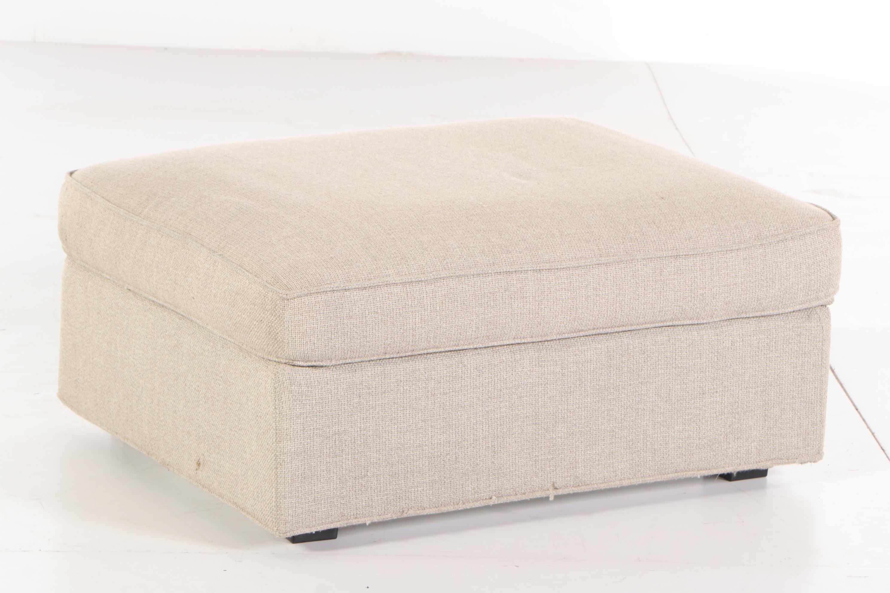 IKEA "Kivik" Armless Chair and Ottoman