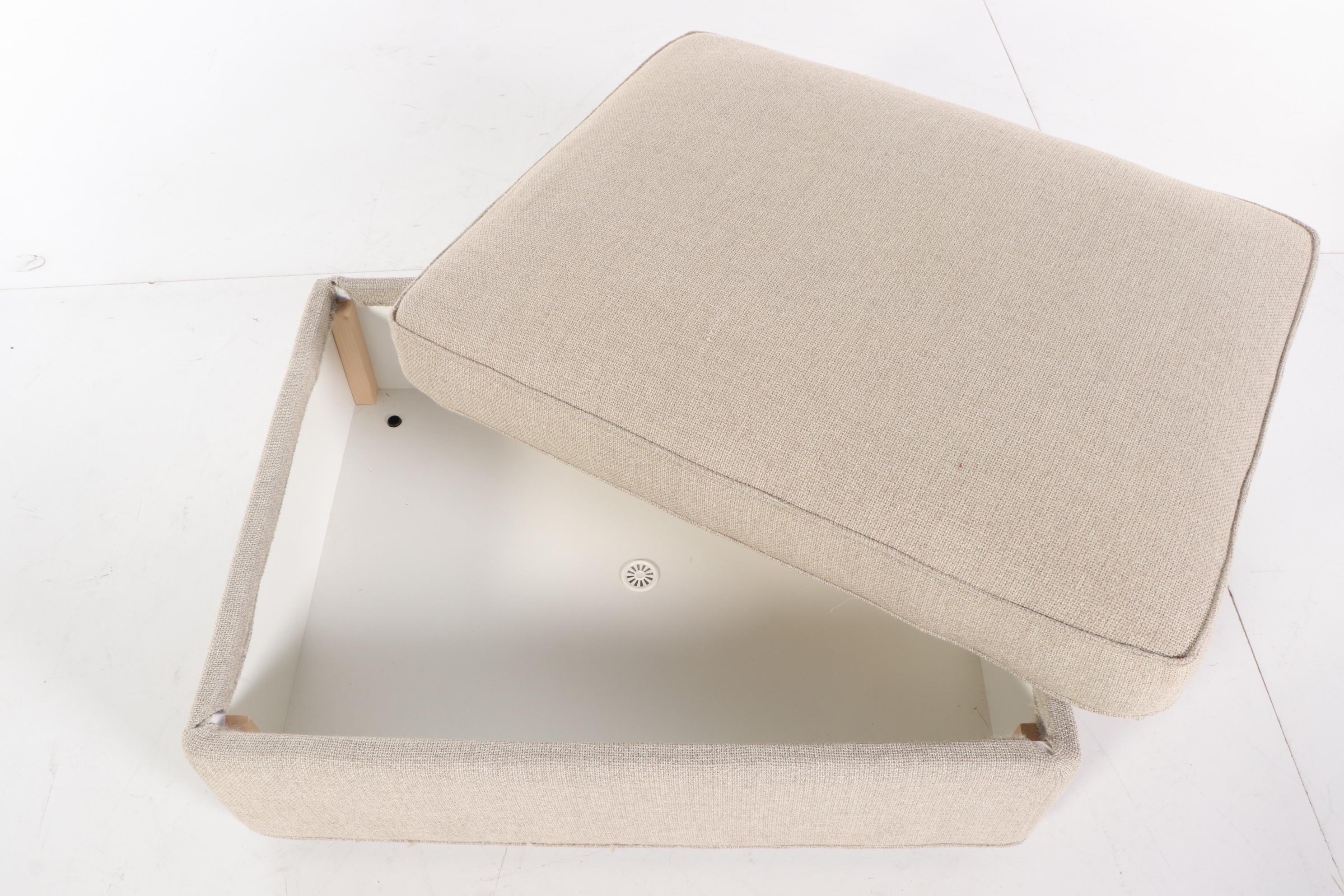 IKEA "Kivik" Armless Chair and Ottoman