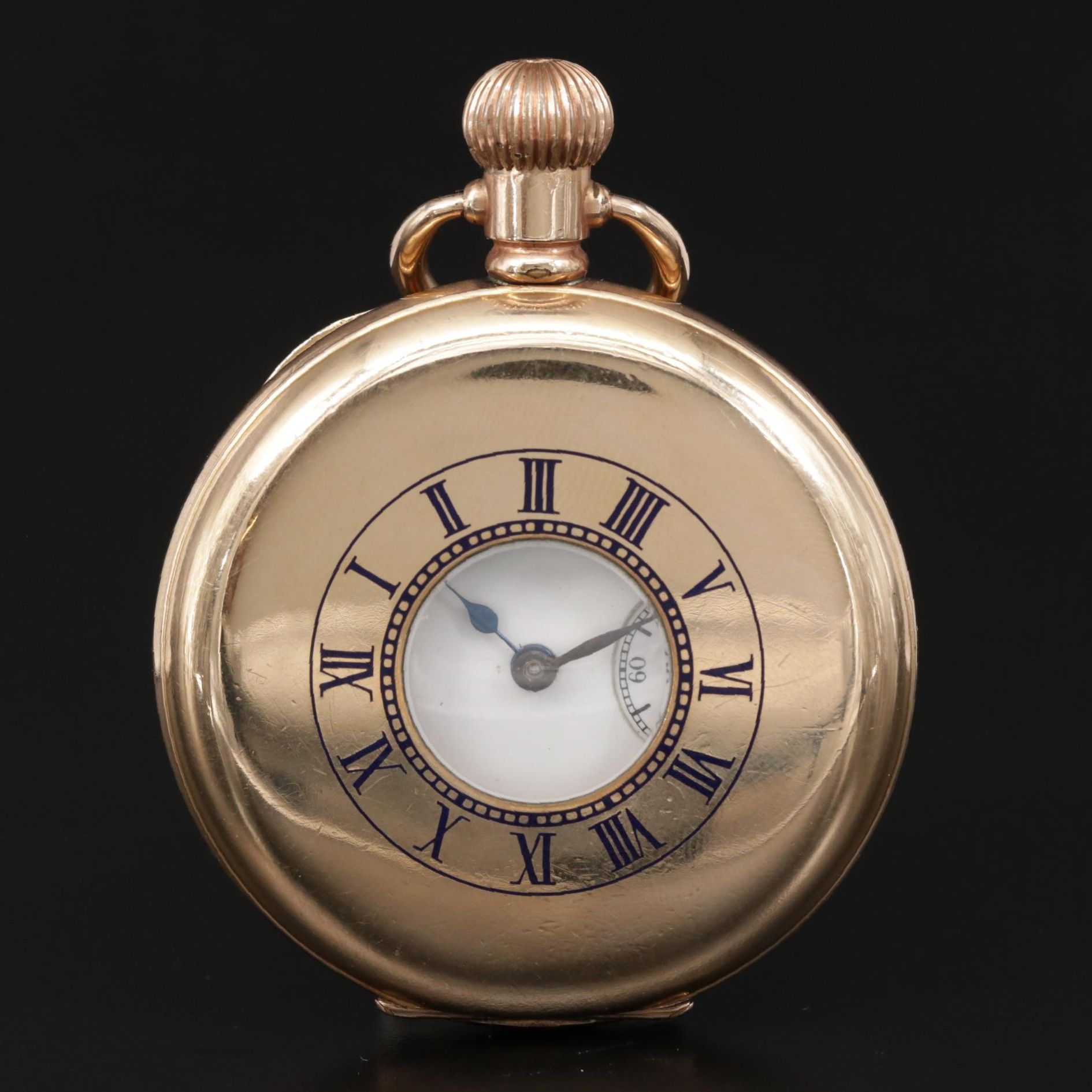 Antique Waltham Gold Filled Demi Hunter Pocket Watch, 1912