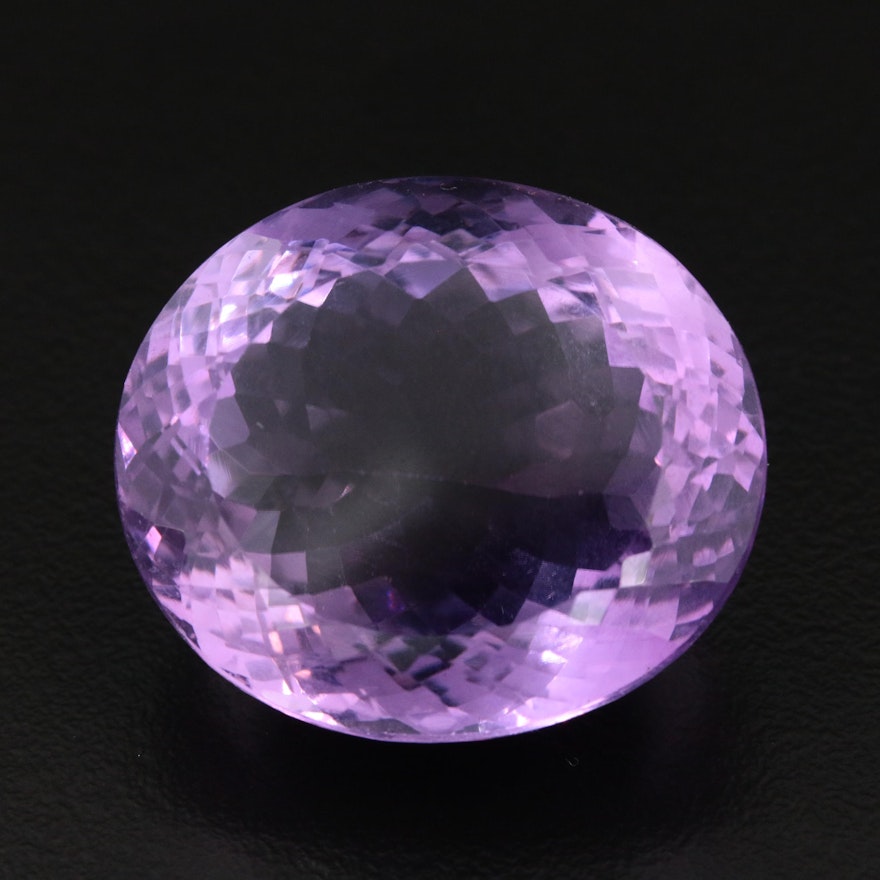 Loose 58.50 CT Oval Faceted Amethyst Gemstone