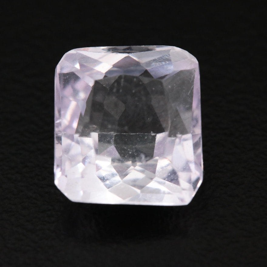 Loose 5.35 CT Modified Cushion Faceted Kunzite Gemstone
