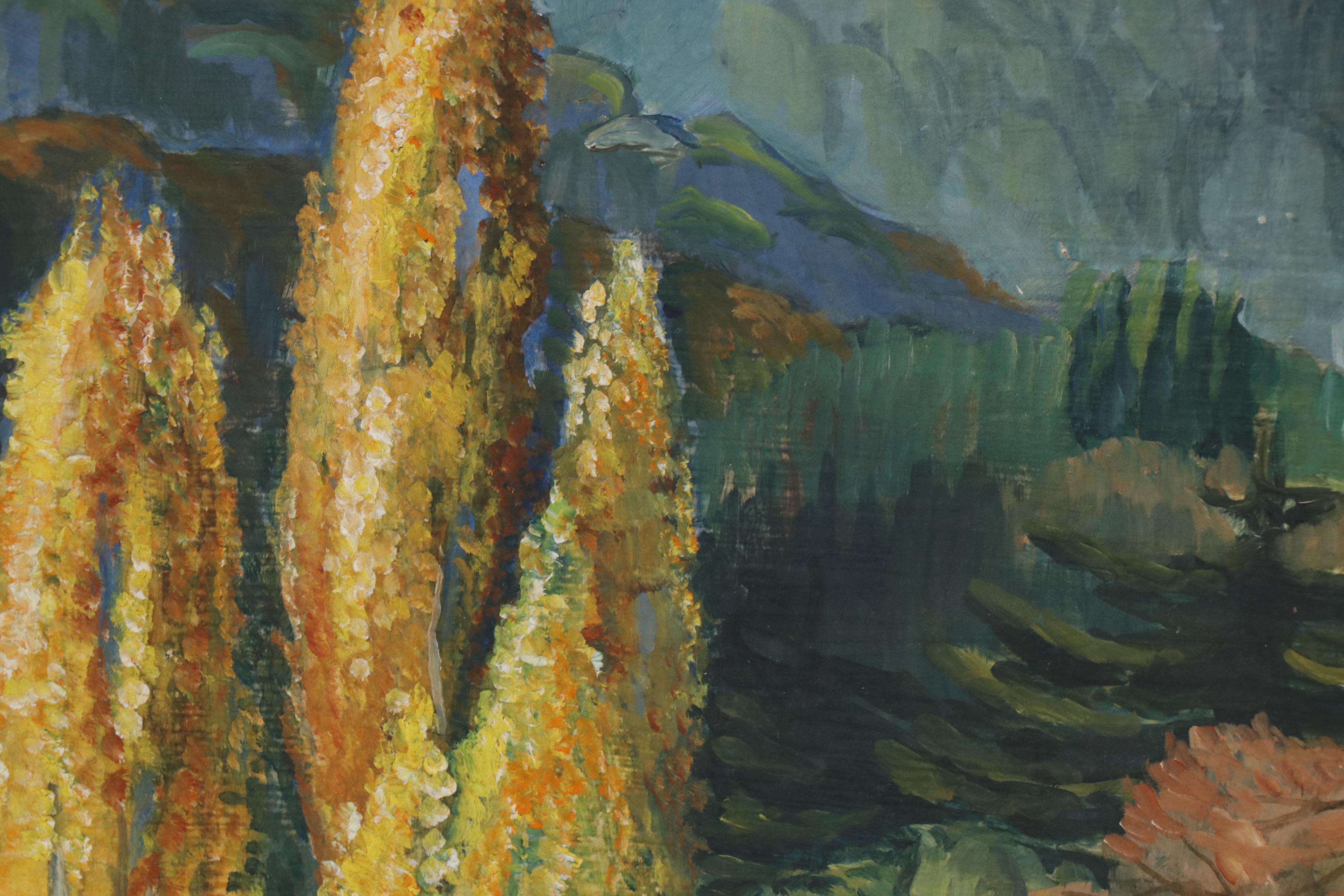 Walter Barron Currier Landscape Oil Painting, 1933