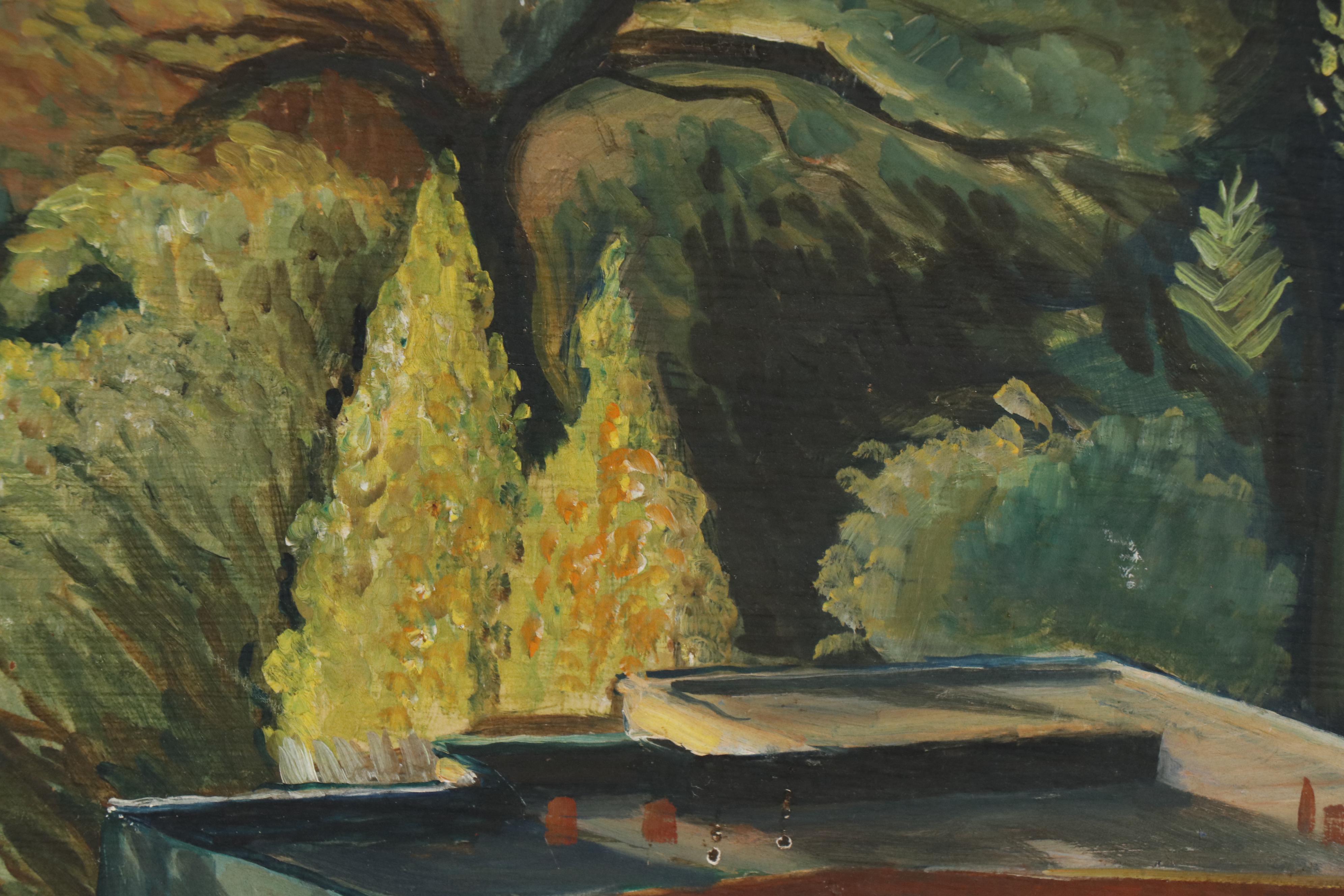 Walter Barron Currier Landscape Oil Painting, 1933