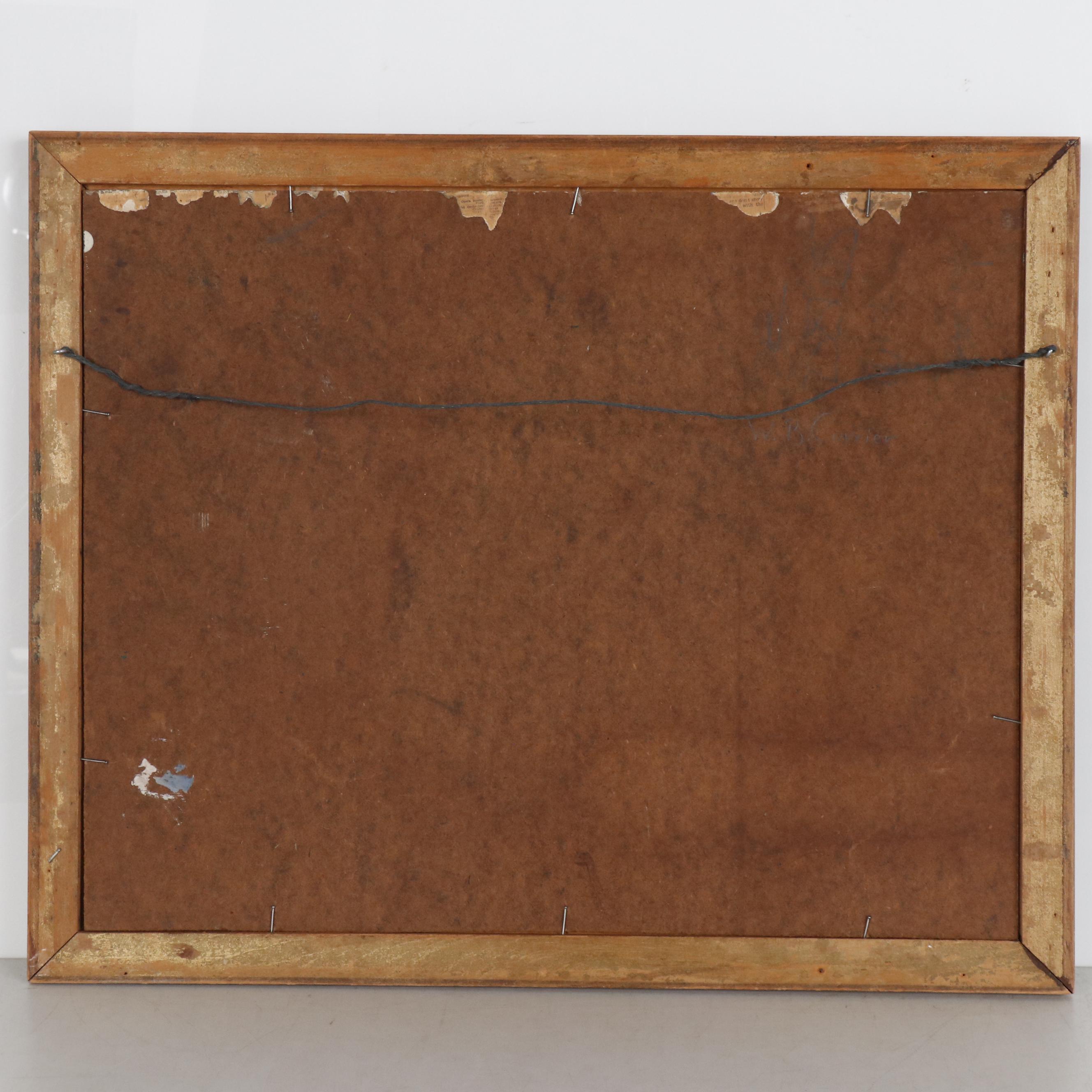 Walter Barron Currier Landscape Oil Painting, 1933