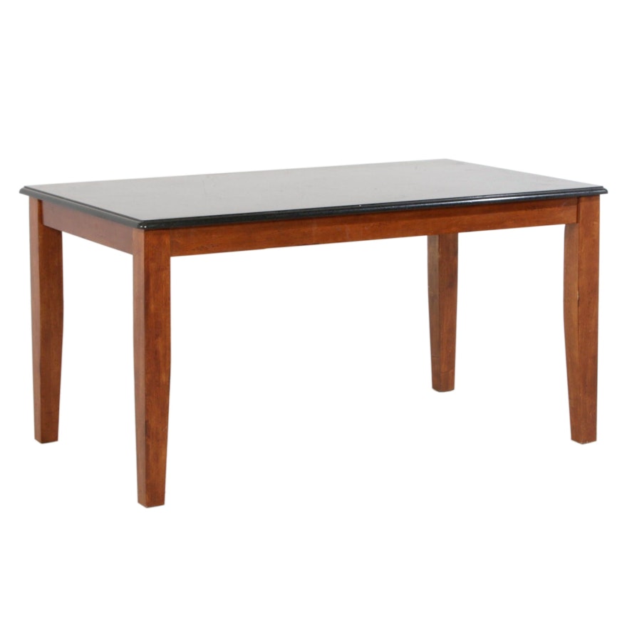 Granite Top Wooden Dining Table