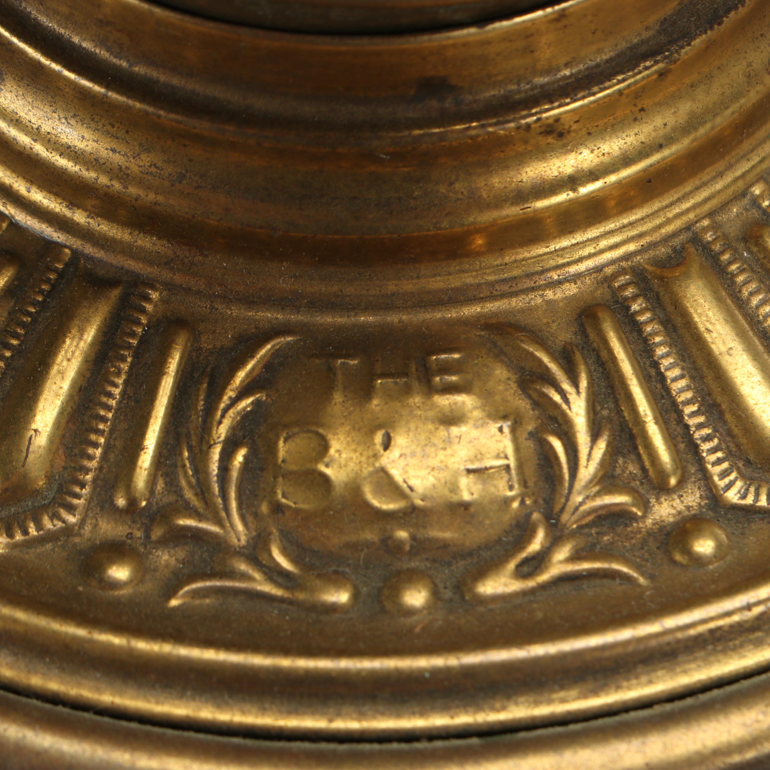 Bradley & Hubbard Victorian Brass Three-Tier Floor Lamp, Late 19th Century