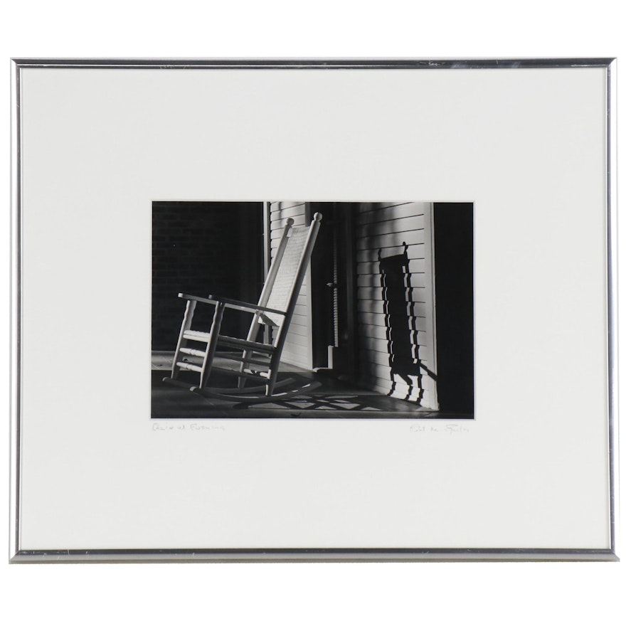 Robert M. Eginton Silver Gelatin Photograph "Chair at Evening"