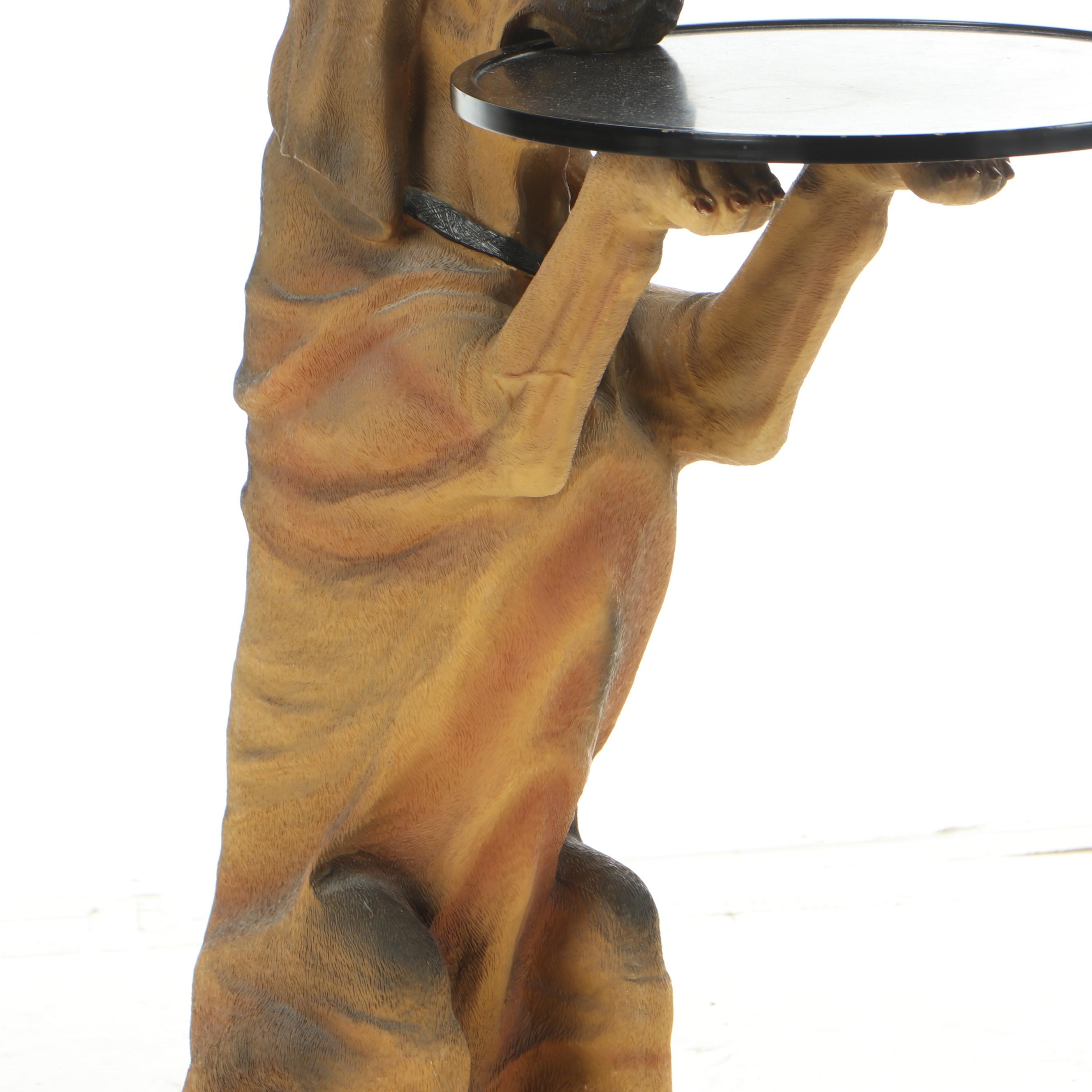 The Bombay Company "Sir Hawthorne" Composite Hound Dog Butler Table, 1998