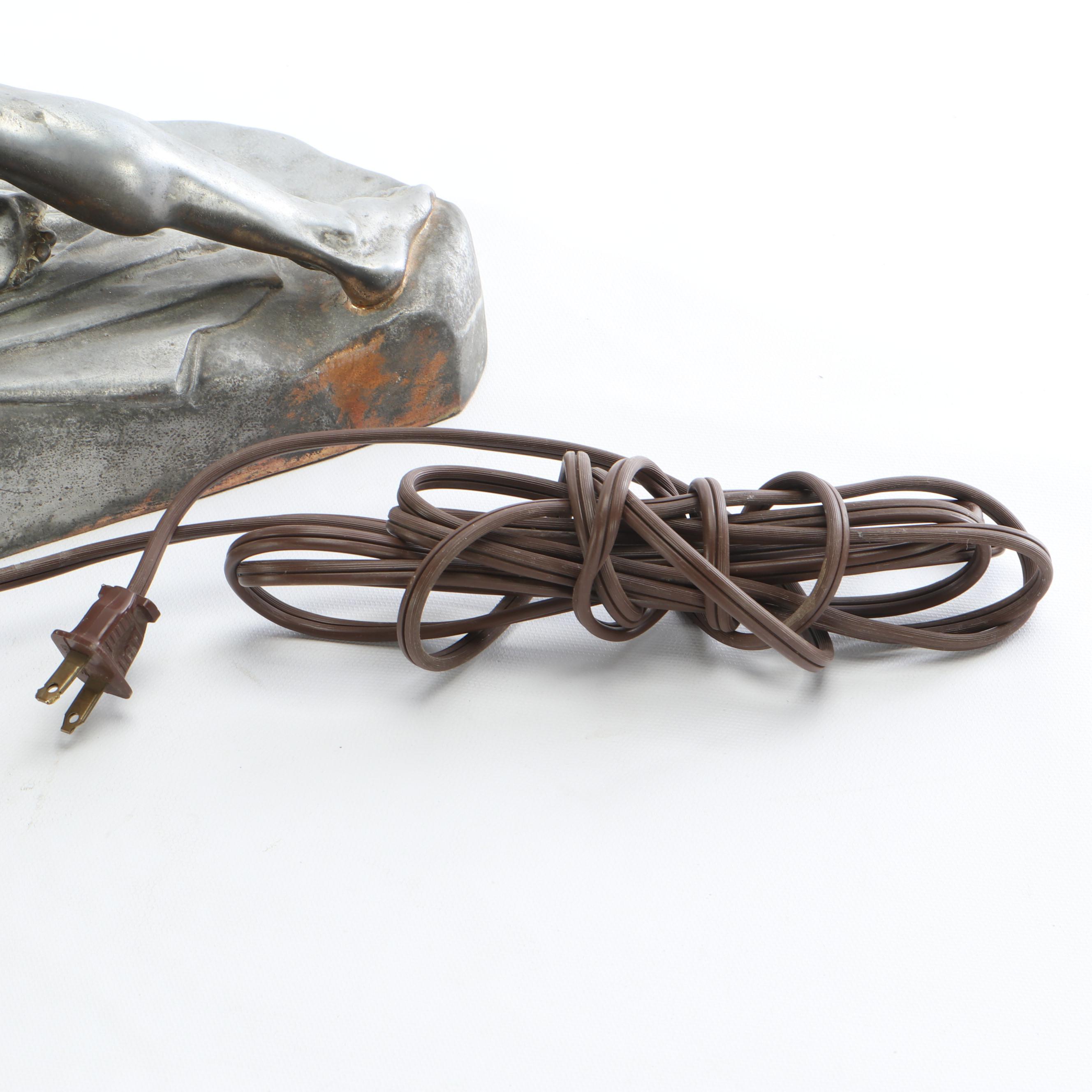 Pair Of Bradley & Hubbard Victorian "Soldat Spartiate" Lamp After Cortot