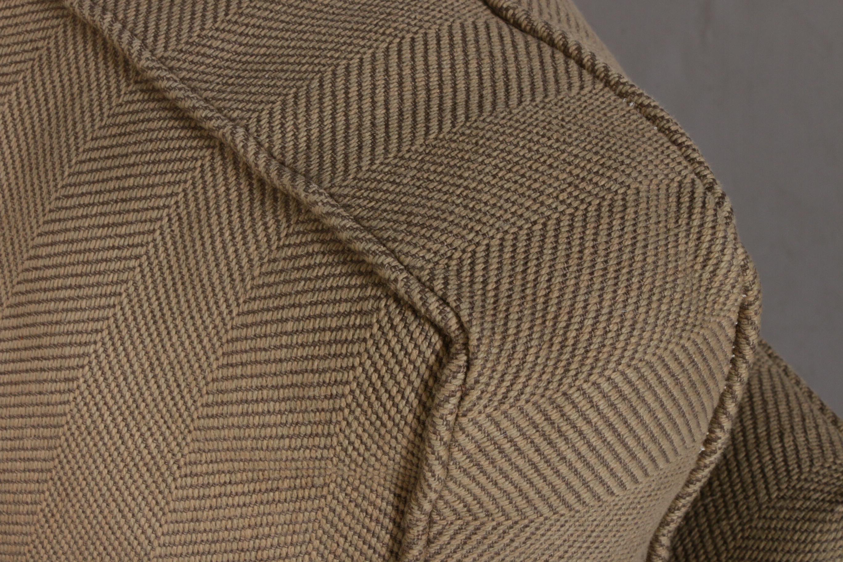 Pottery Barn Fabric Upholstered Three-Piece Square Arm Sectional Sofa