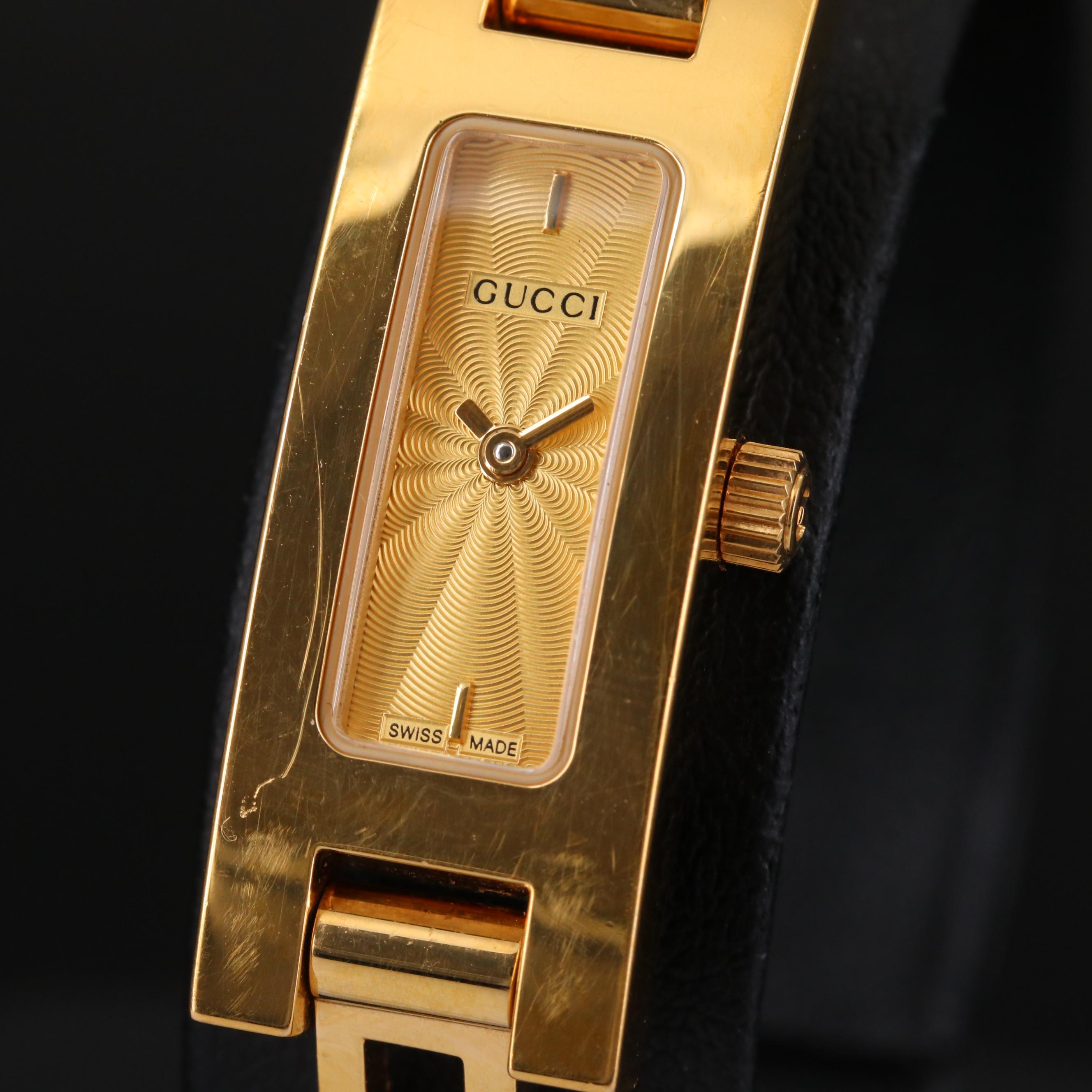 Gucci 3900L Gold Tone Quartz Watch