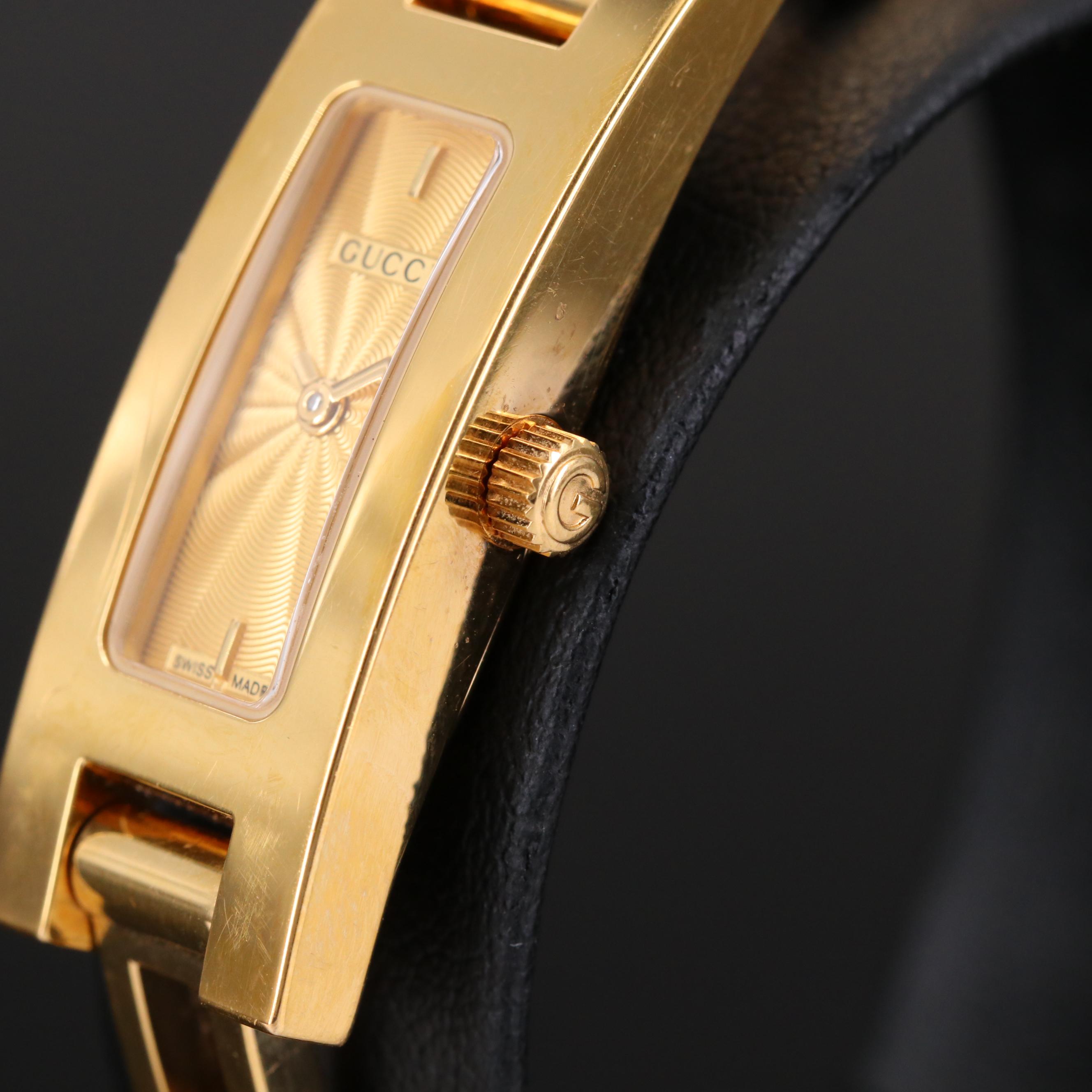 Gucci 3900L Gold Tone Quartz Watch