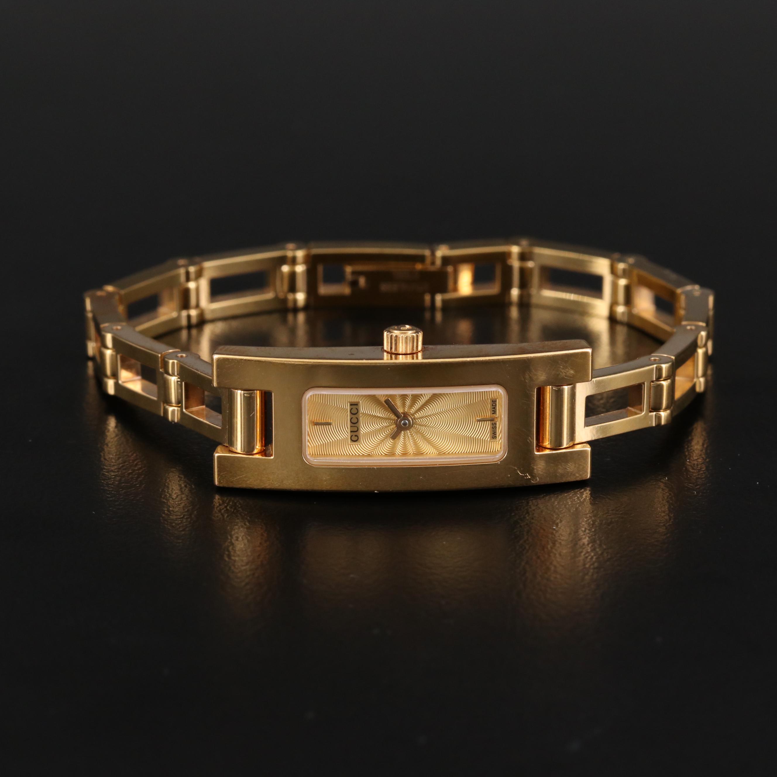 Gucci 3900L Gold Tone Quartz Watch