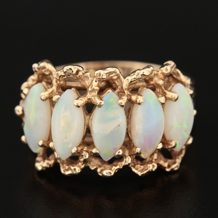 10K Yellow Gold Opal Ring