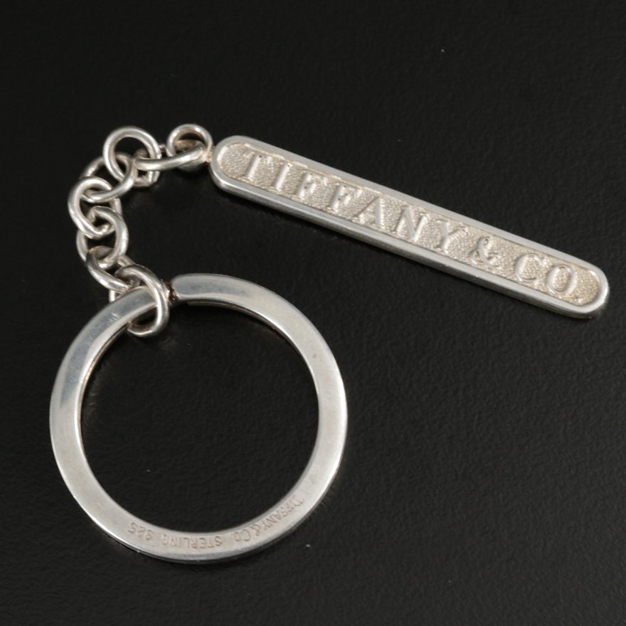 Tiffany & Co. Sterling Silver Bar Charm Keychain