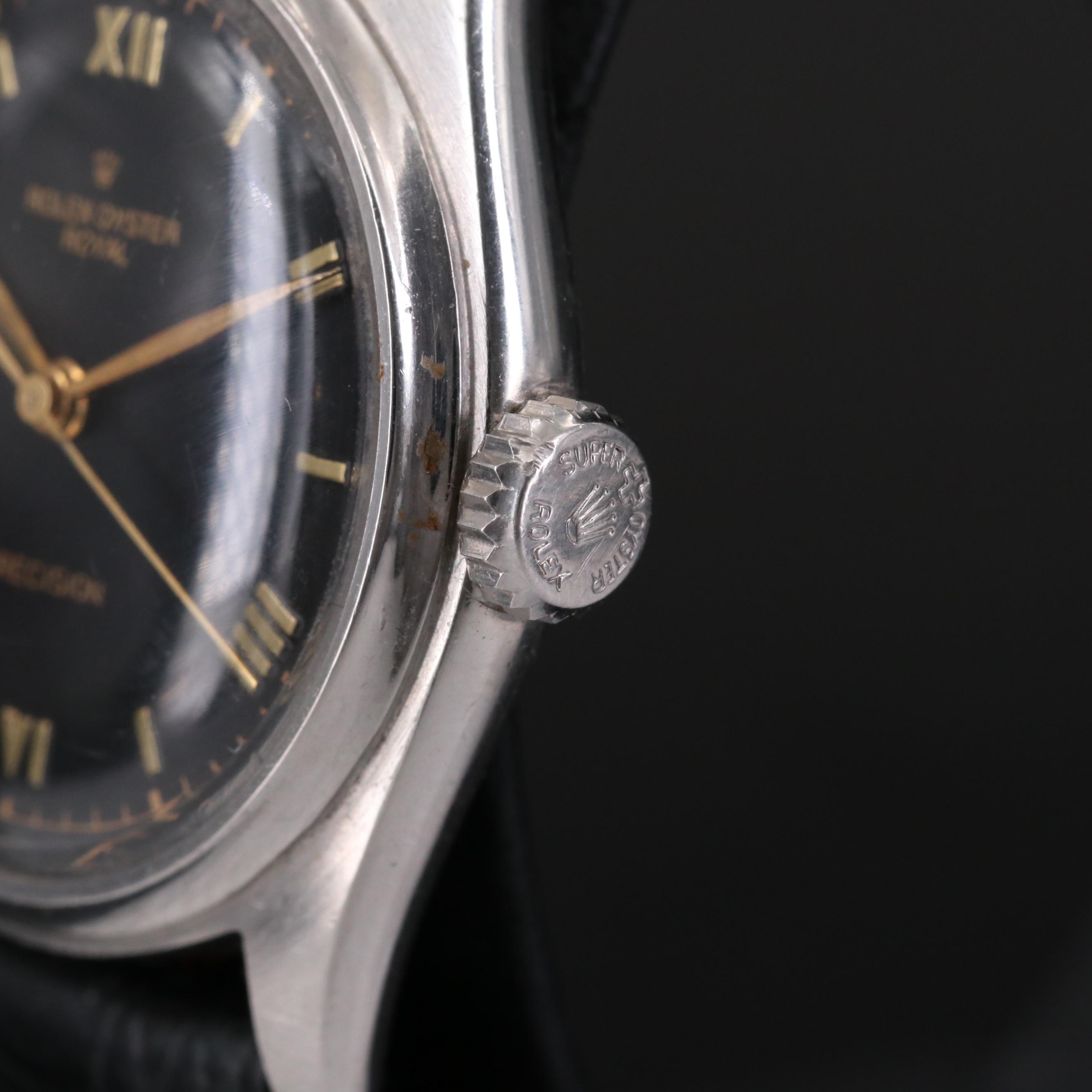 Vintage Rolex Oyster Royal Stainless Steel Stem Wind Watch, Circa 1951