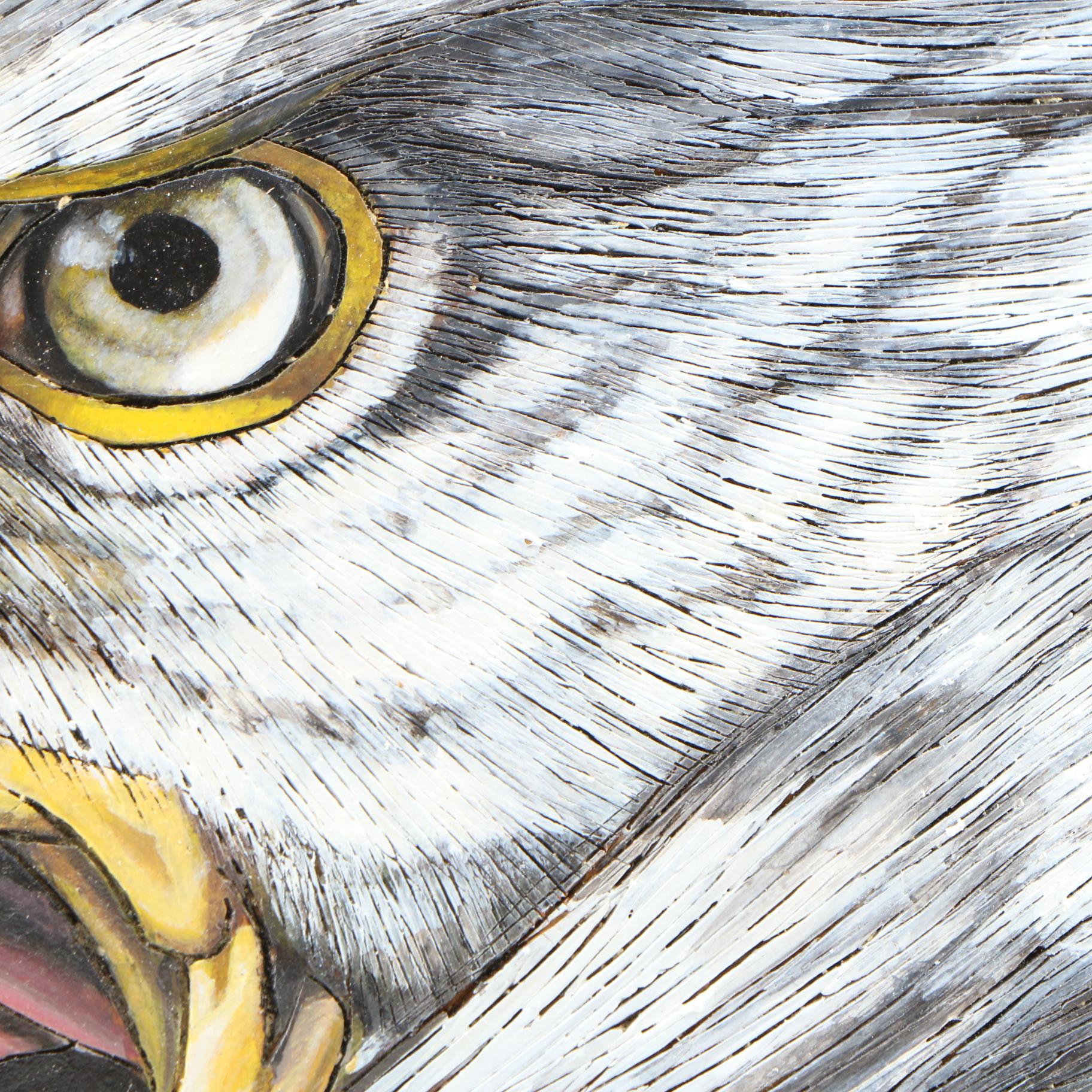 Denise Meyers Hand-painted Gourd "Eagle"