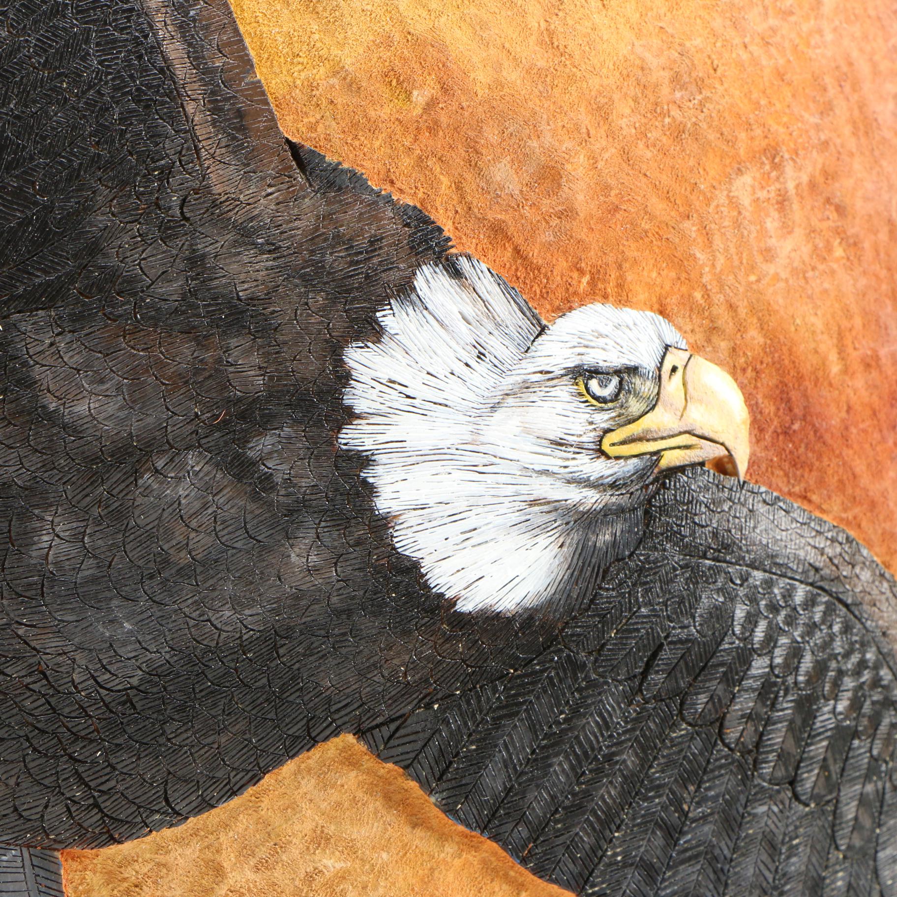Denise Meyers Hand-painted Gourd "Eagle"