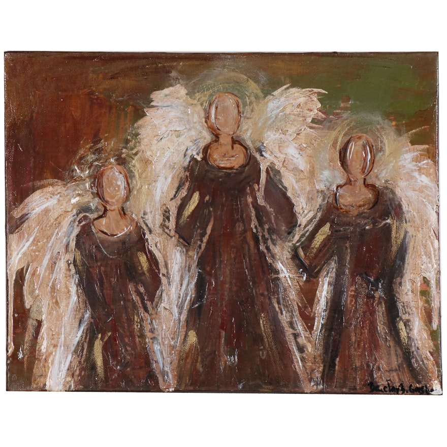 Barclay Gresham Acrylic Painting of Angels