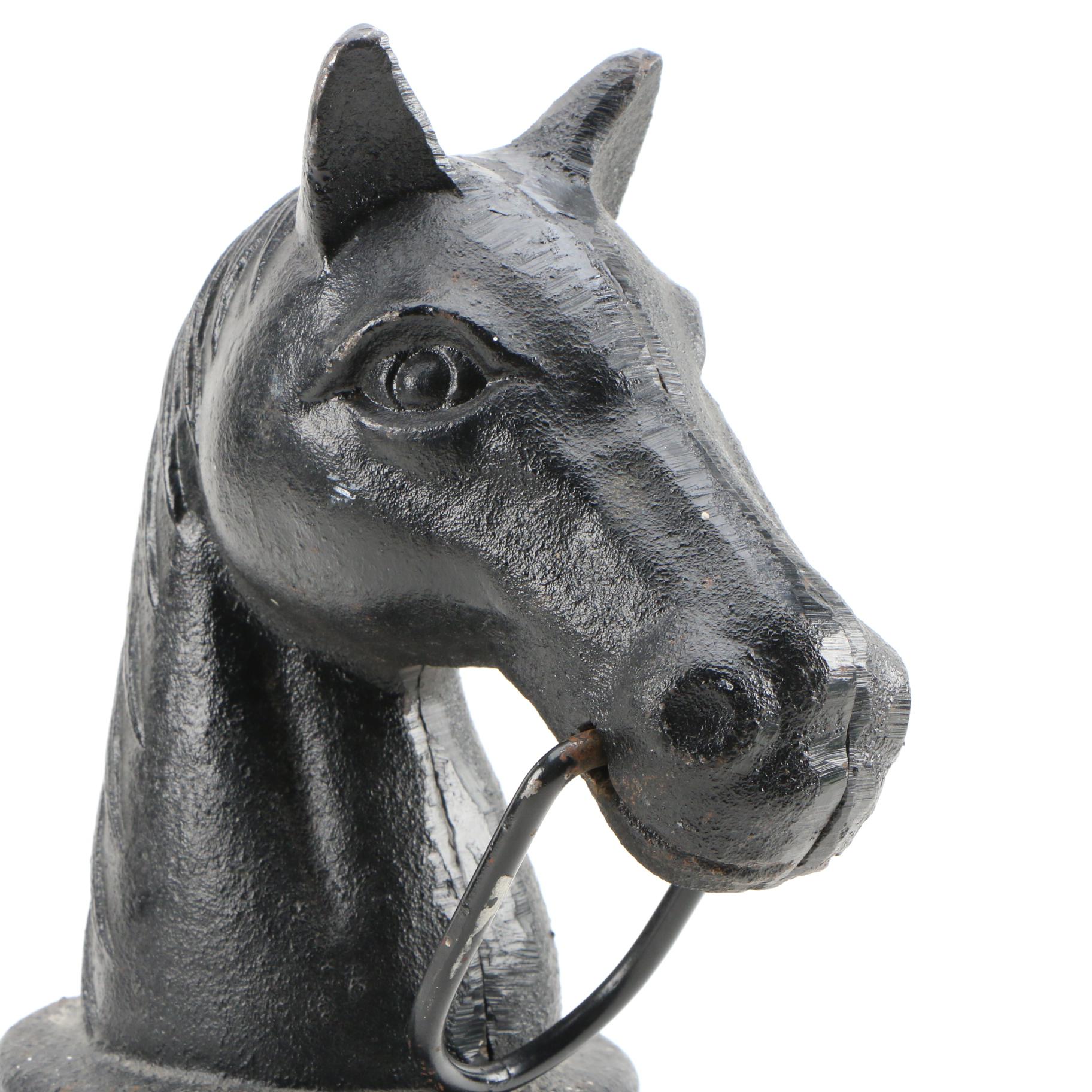 Cast Iron Horse Head Hitching Post Finial