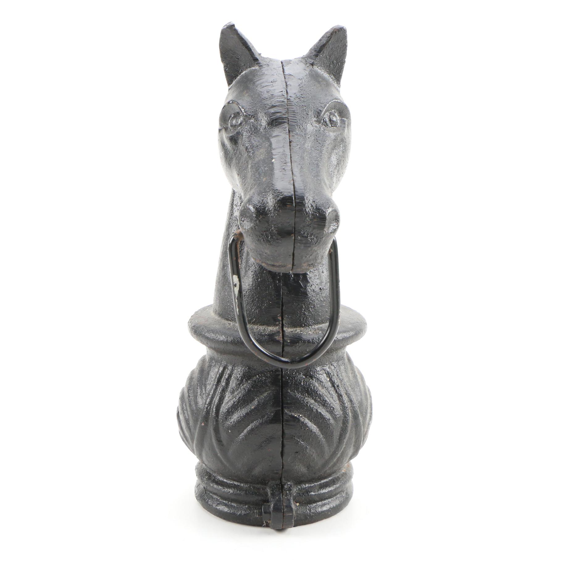 Cast Iron Horse Head Hitching Post Finial