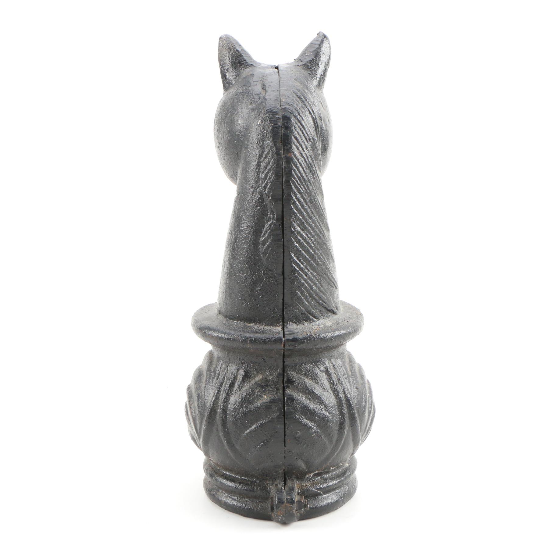 Cast Iron Horse Head Hitching Post Finial