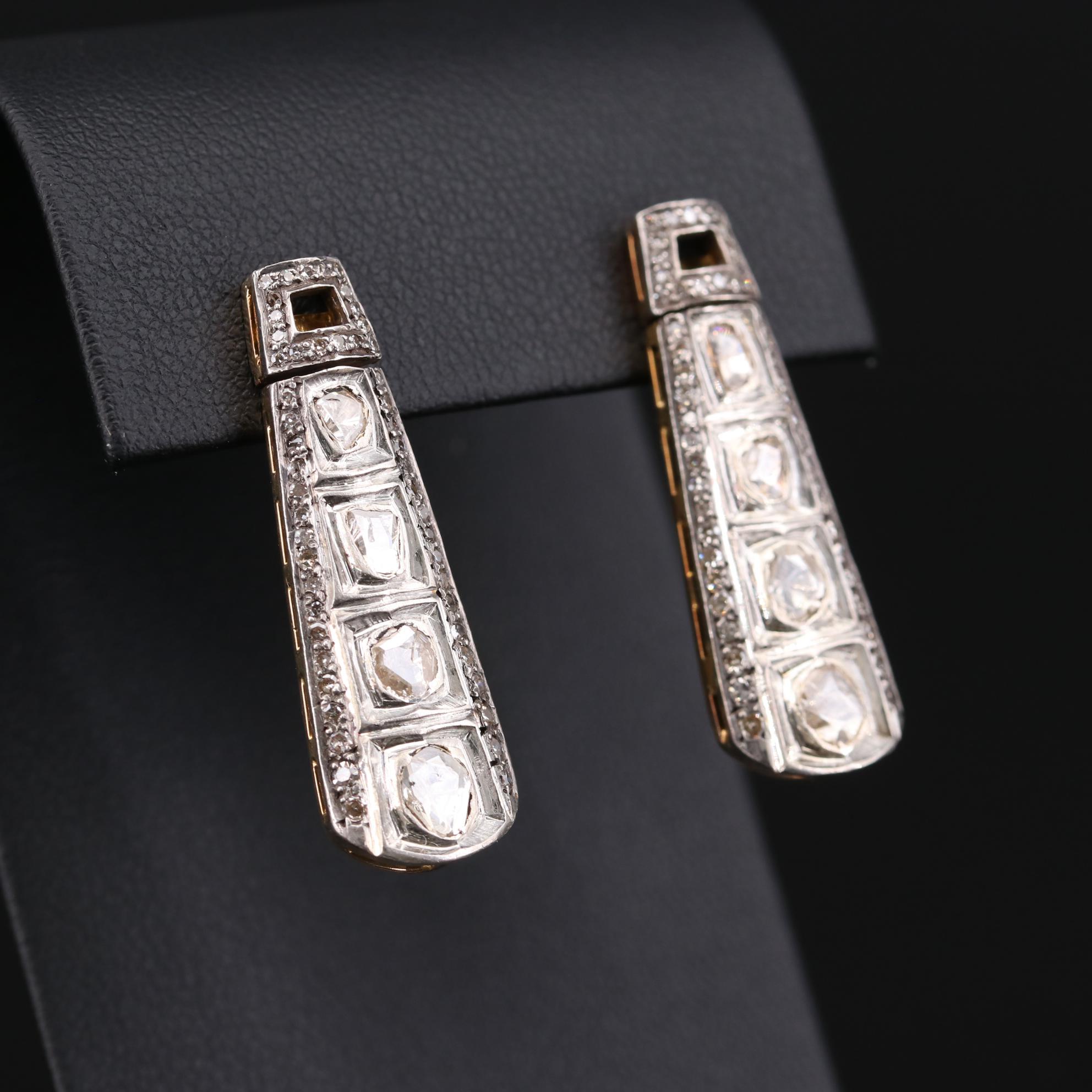 Sterling Silver Diamond Drop Earrings