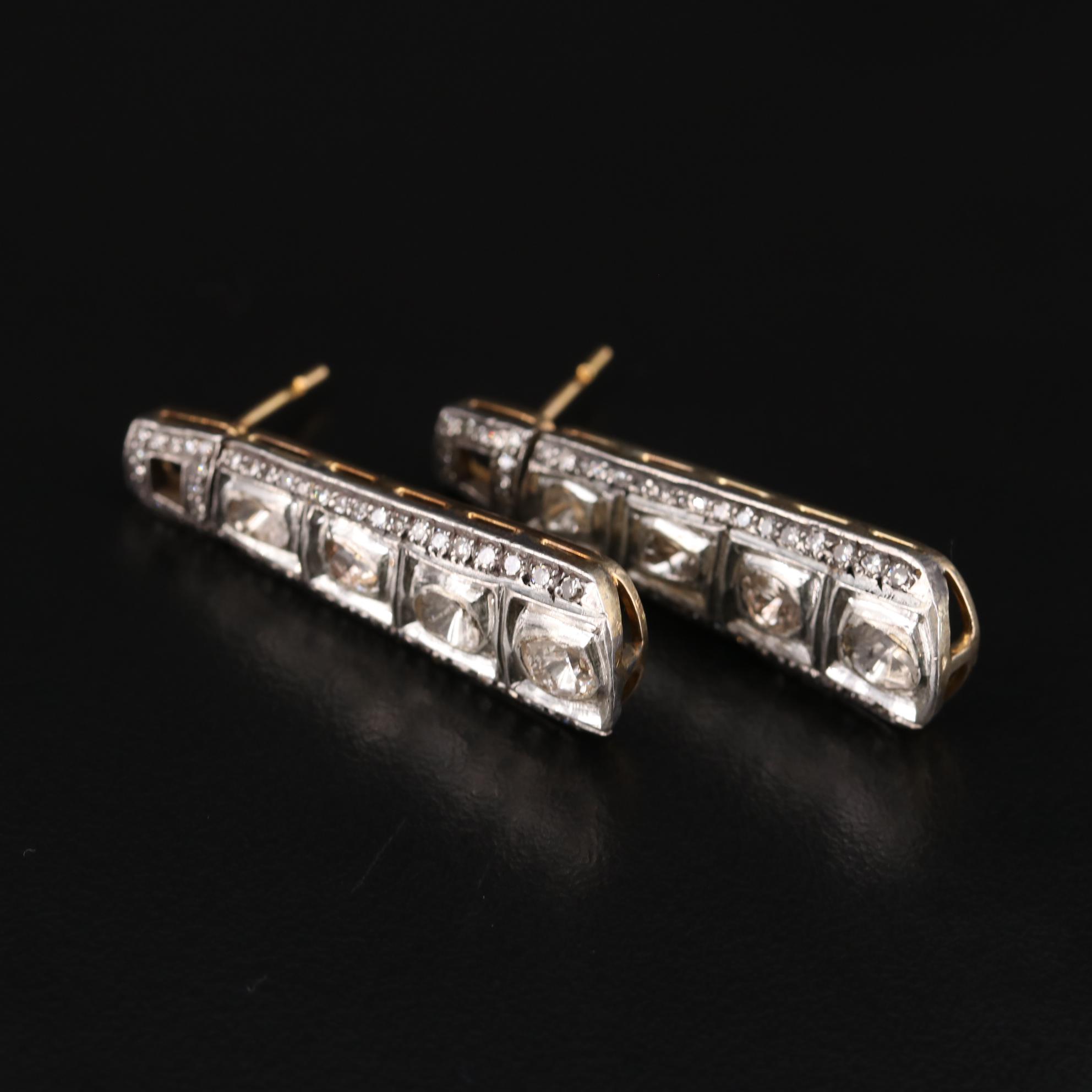 Sterling Silver Diamond Drop Earrings