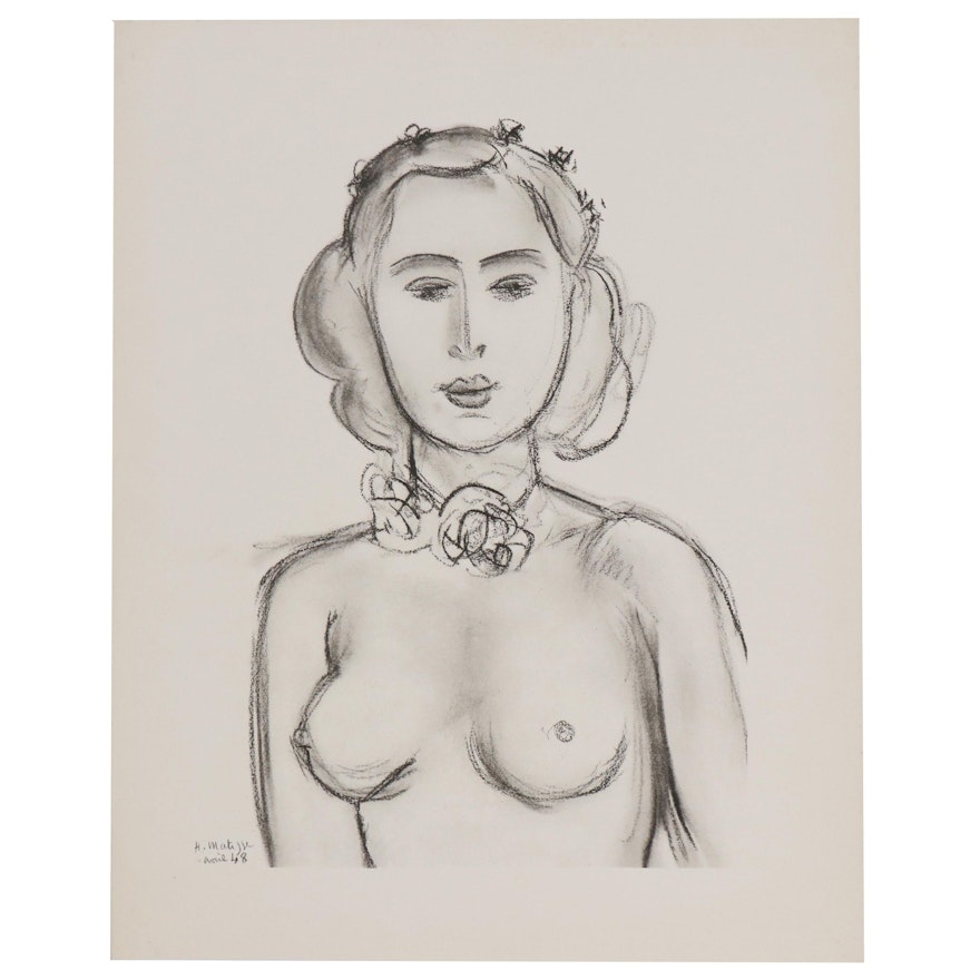Offset Lithograph after Henri Matisse "Jeune Femme Aux Seins Nus"