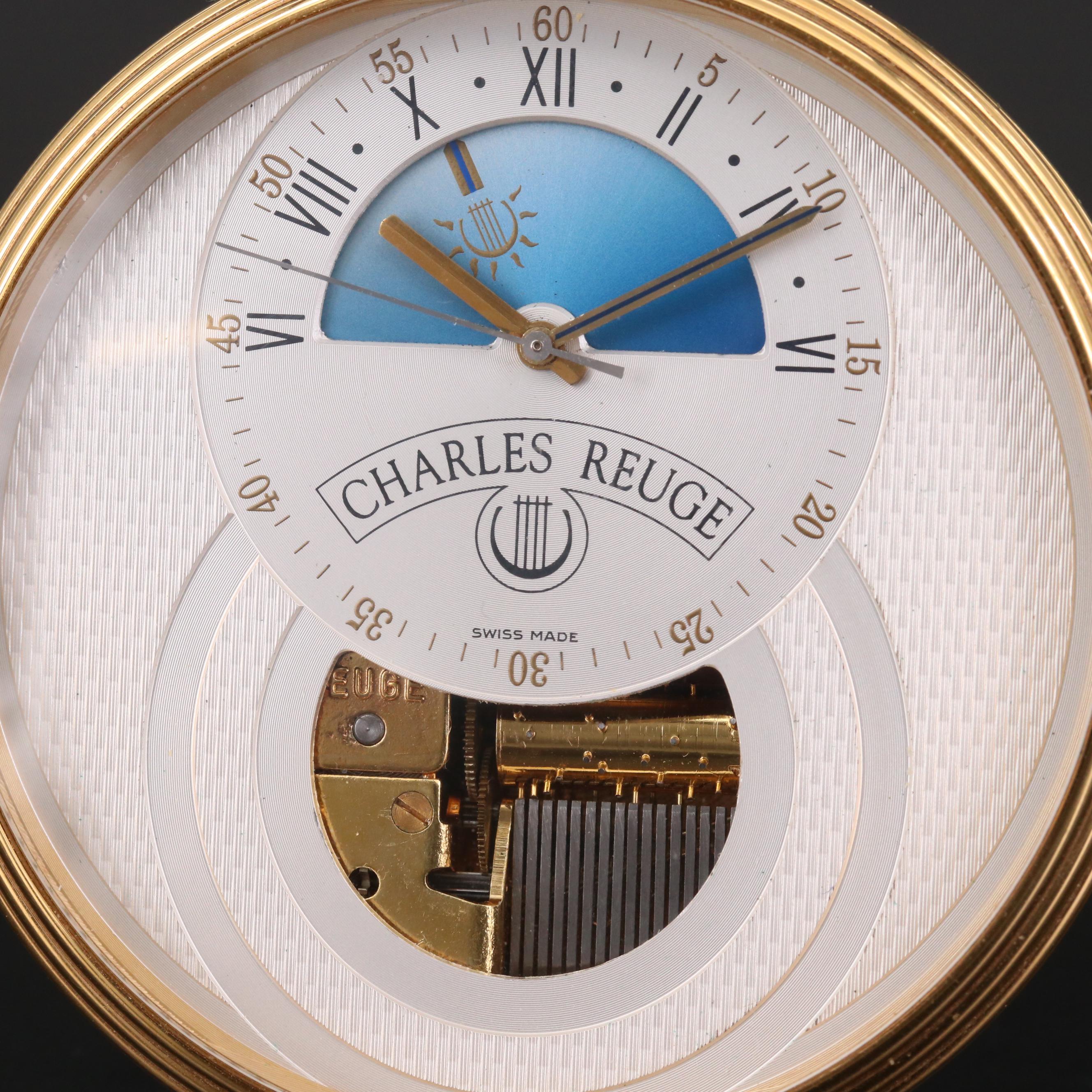 Musical Pocket Watch by Charles Reuge with Day and Night Phase Dial