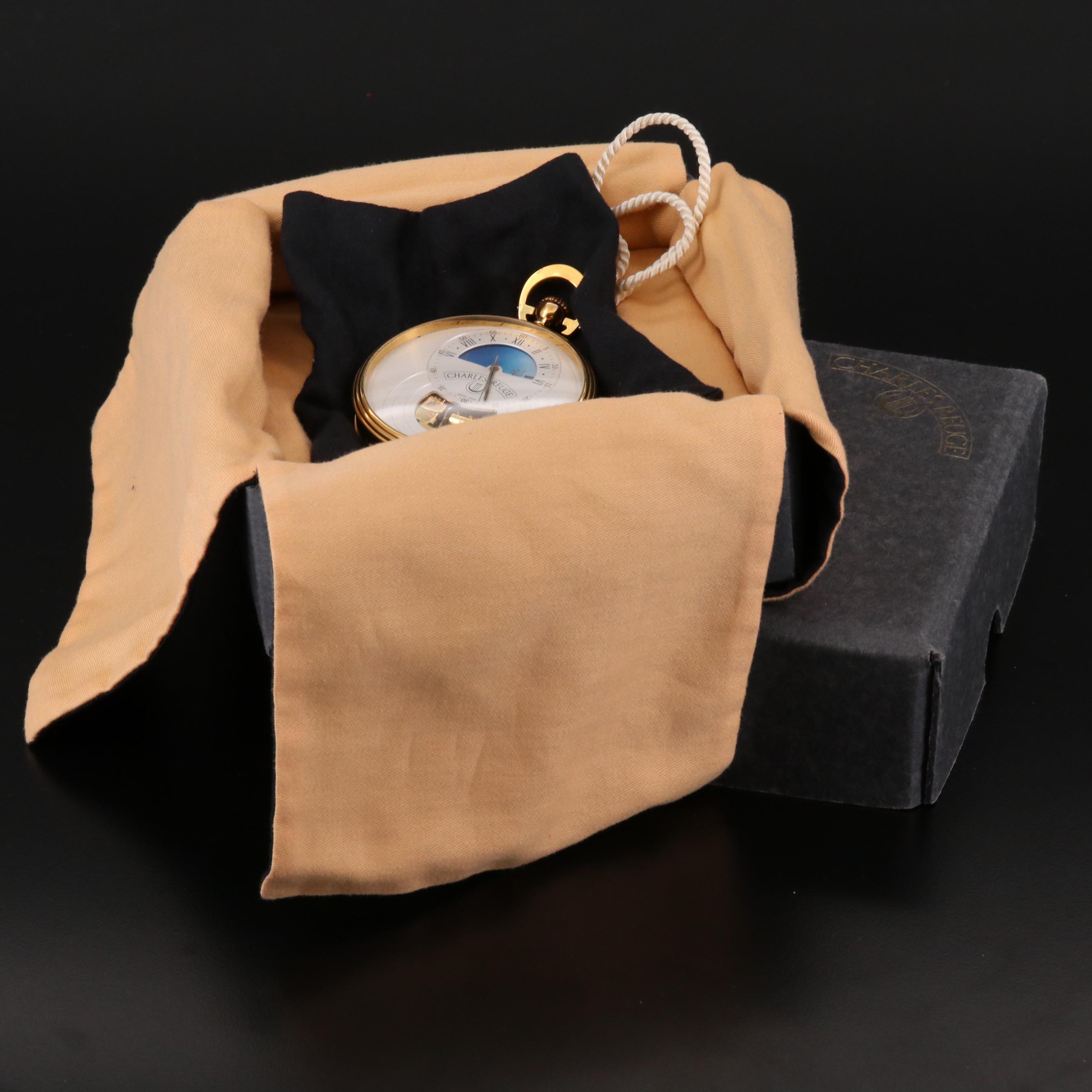 Musical Pocket Watch by Charles Reuge with Day and Night Phase Dial