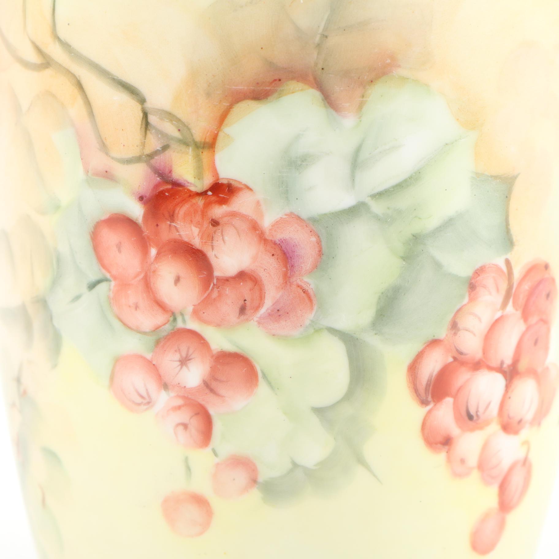 Jean Pouyat Hand-Painted Limoges Porcelain Mug/Tankard