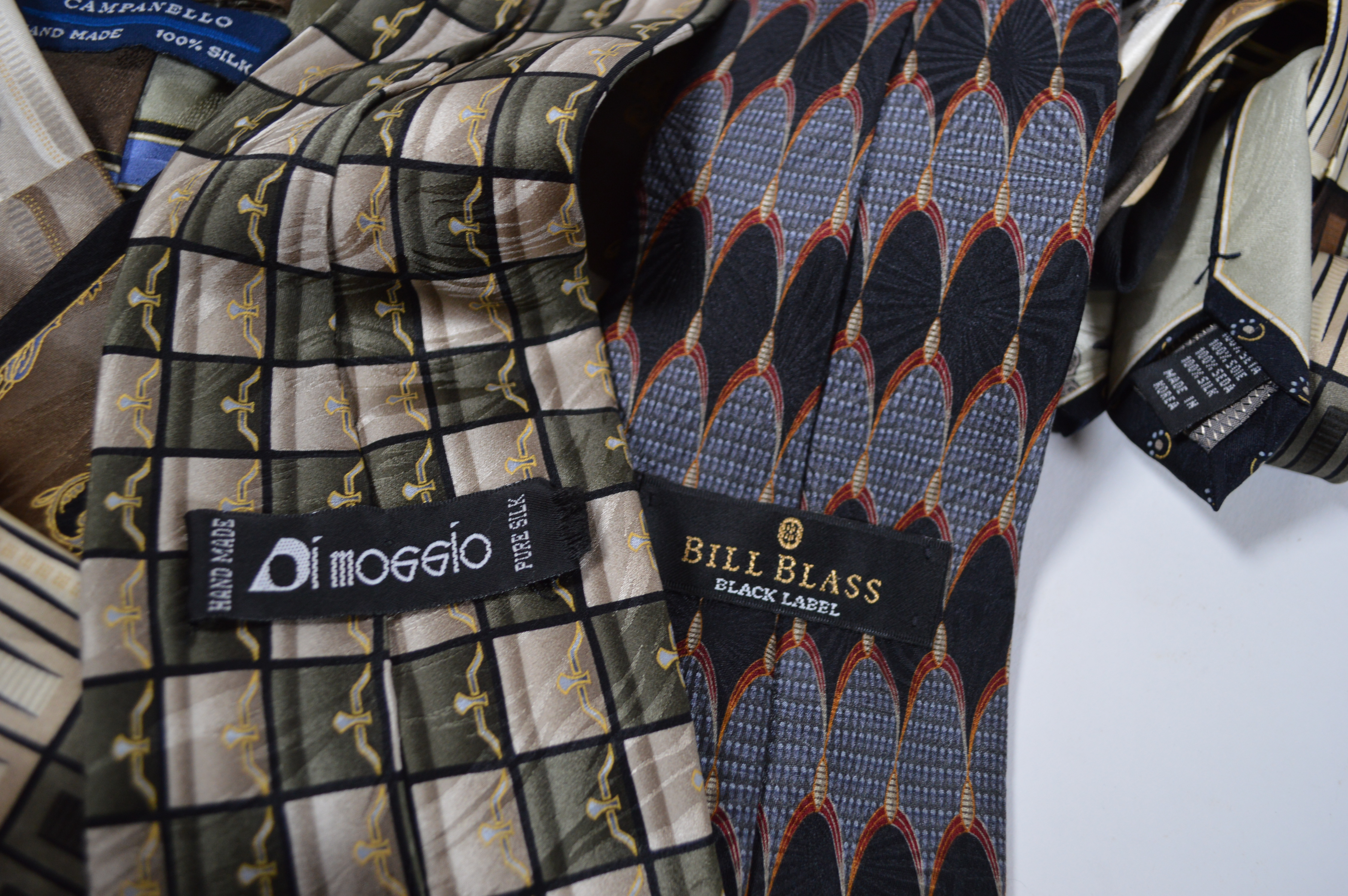 Men's Silk Necktie Collection Including Giorgio Brutini