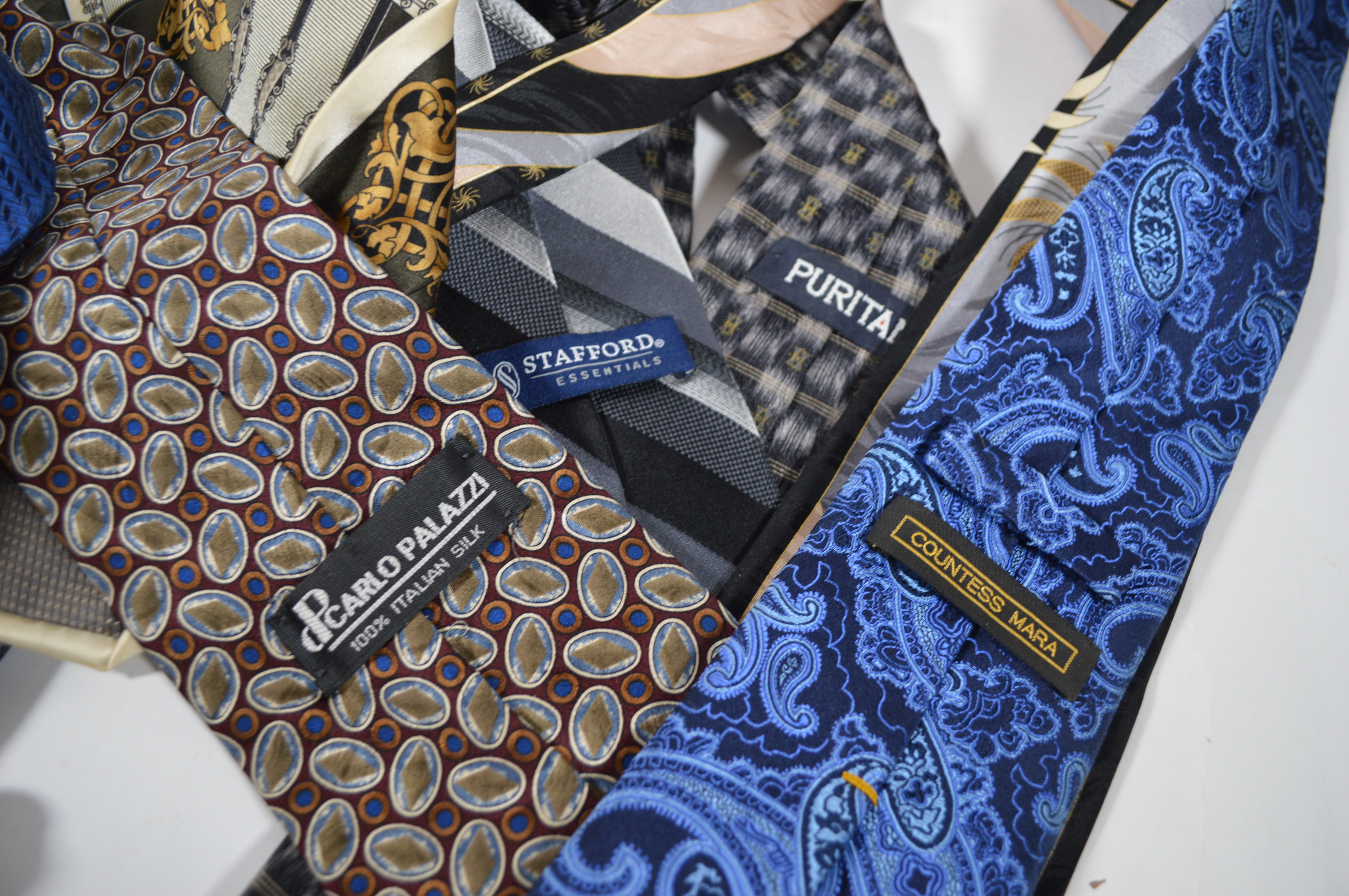 Men's Silk Necktie Collection Including Giorgio Brutini