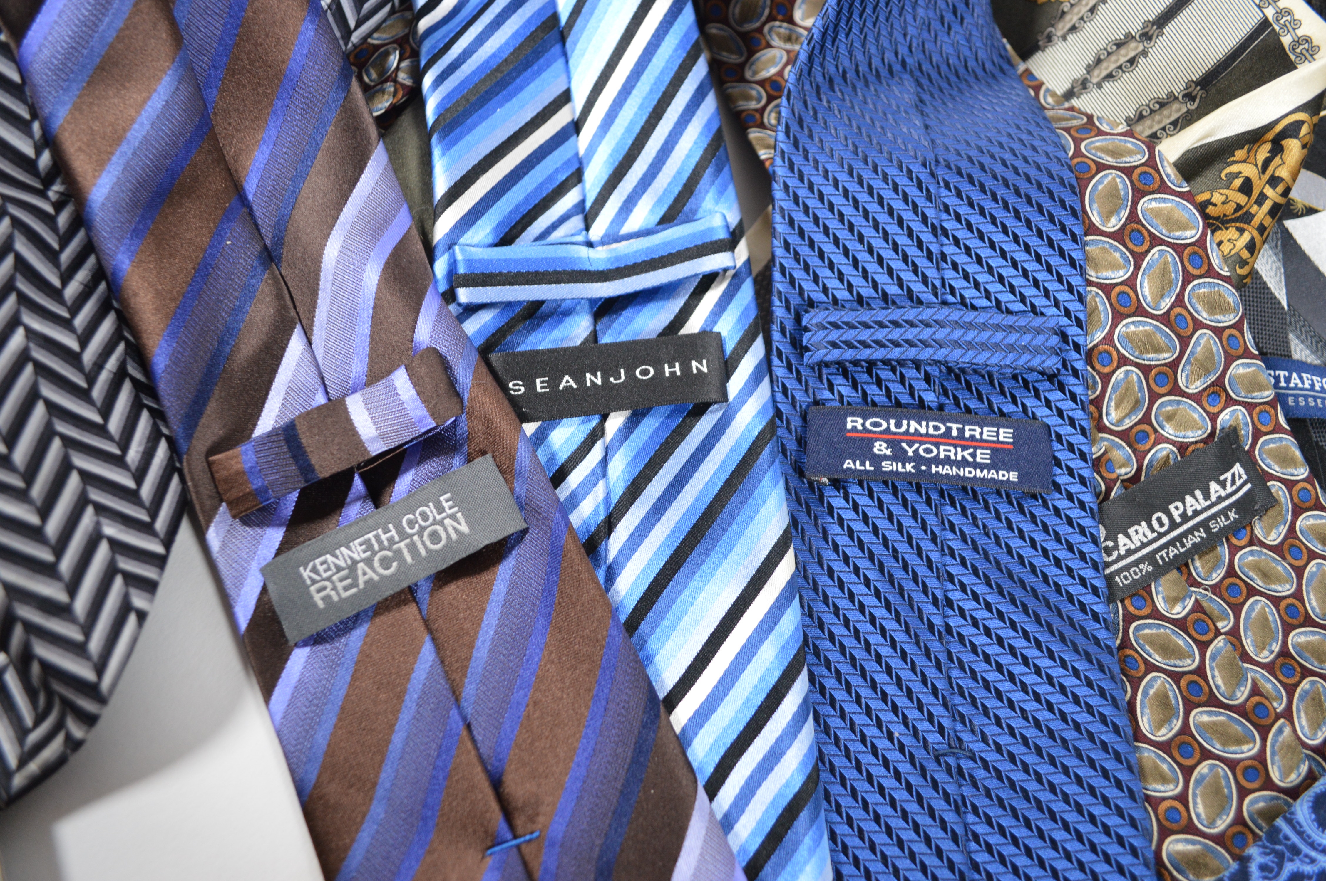 Men's Silk Necktie Collection Including Giorgio Brutini