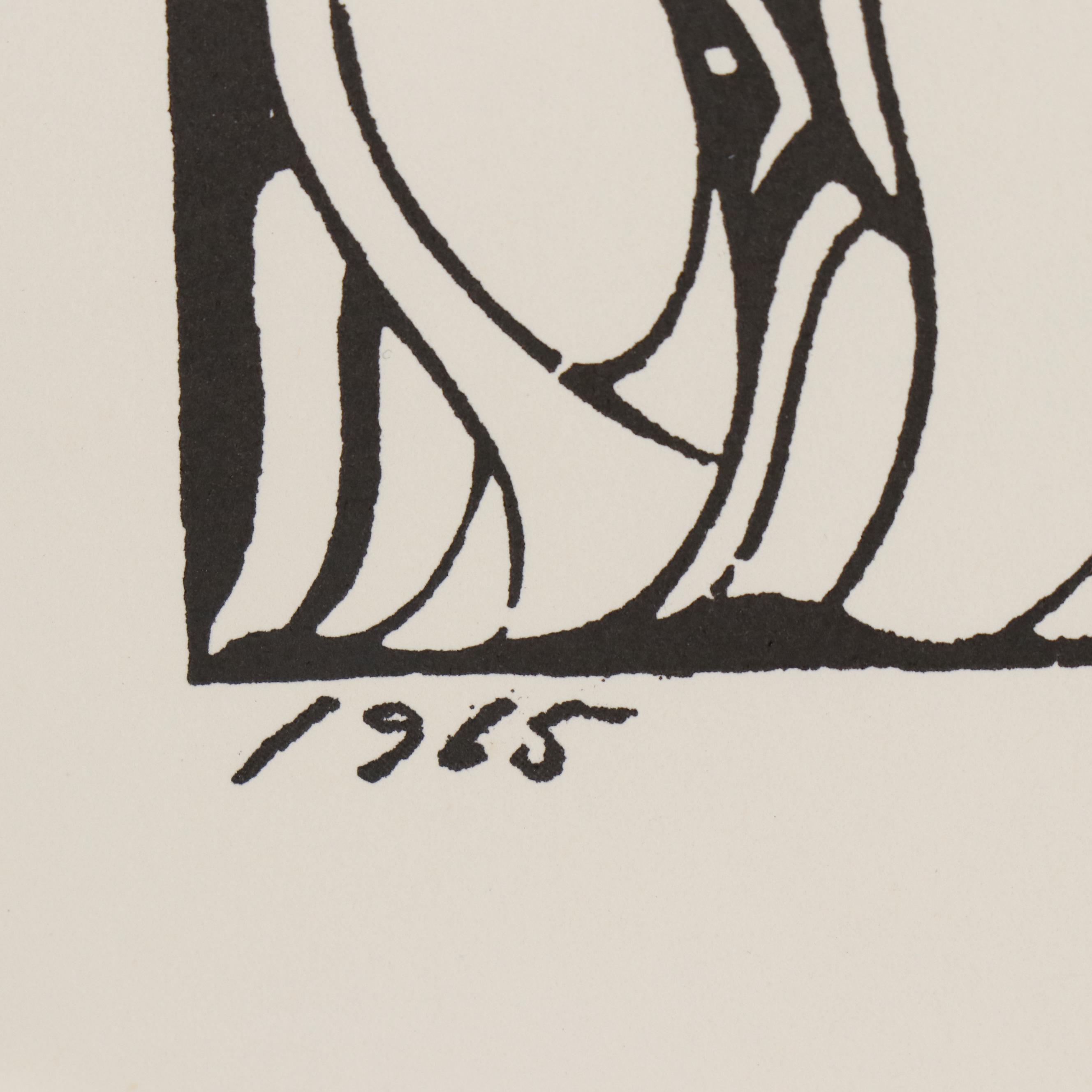 Woodblock after Sadao Watanabe "Pentecost"