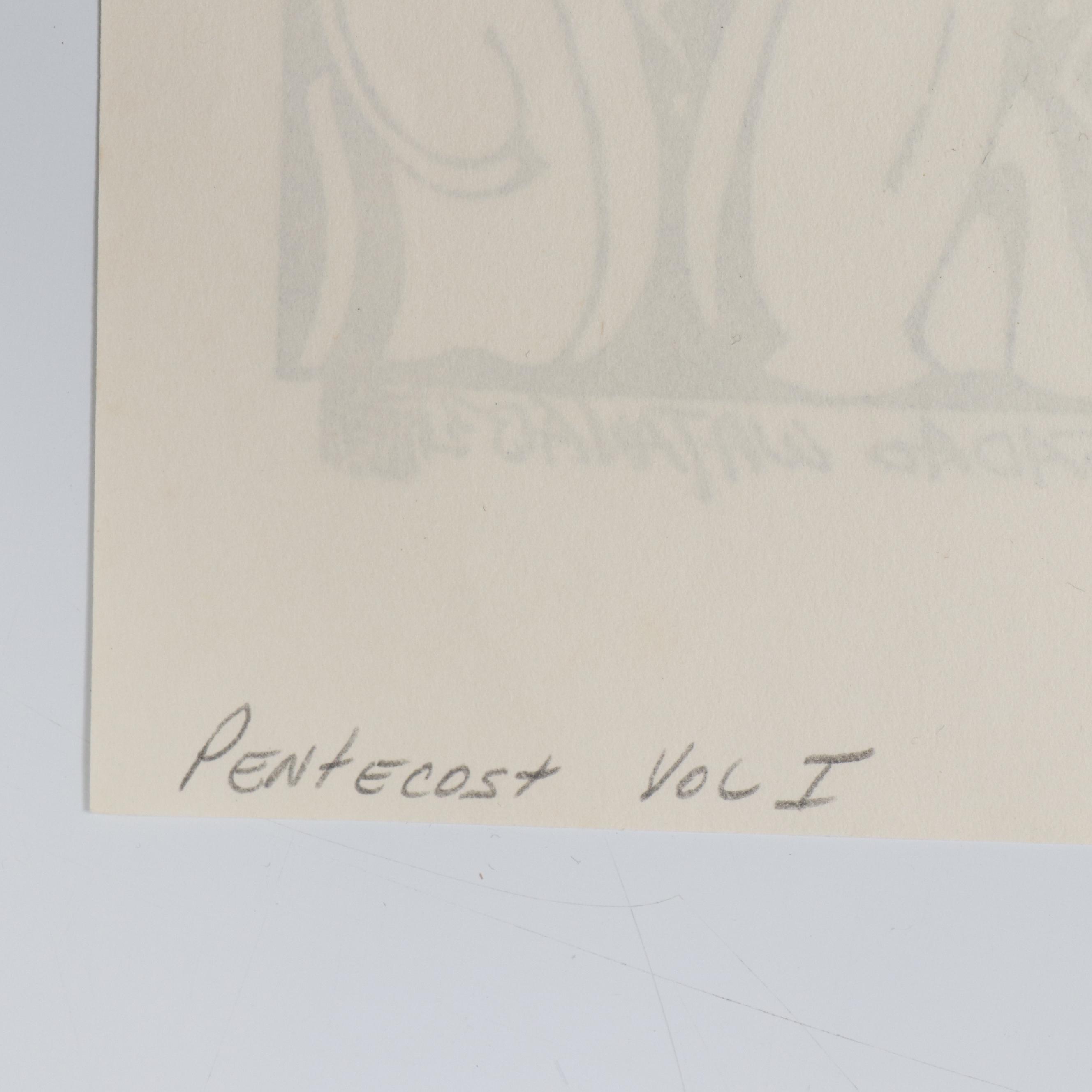 Woodblock after Sadao Watanabe "Pentecost"